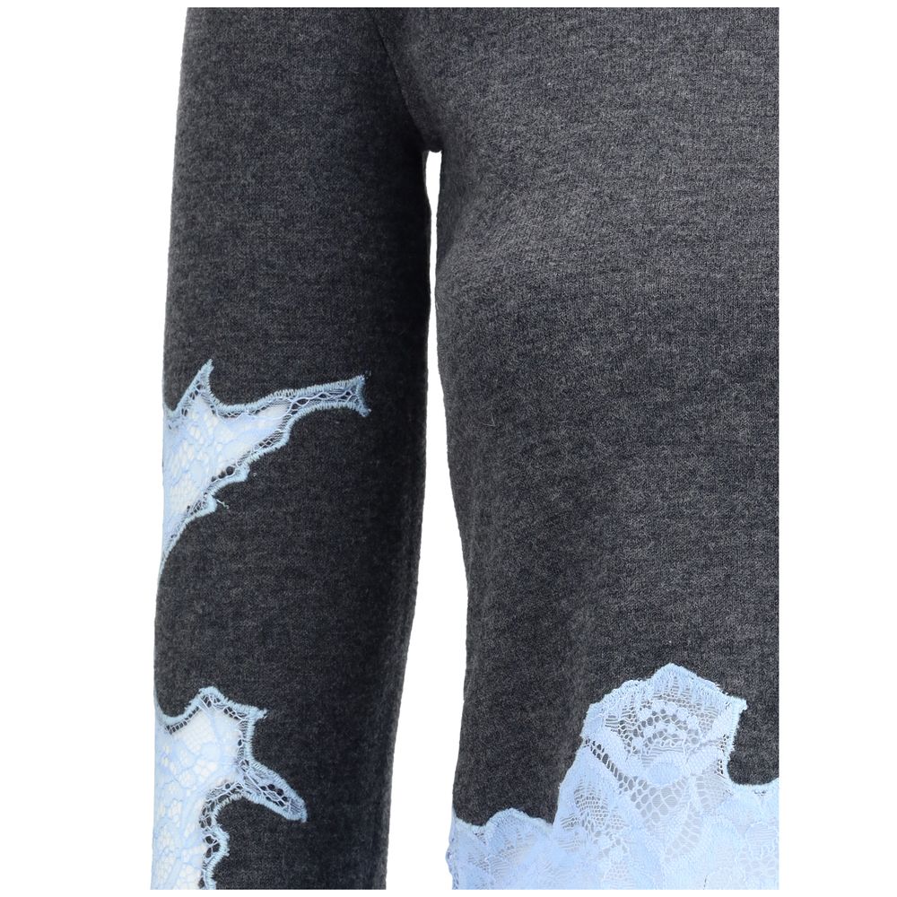 Self-Portrait Pullover mit Spitzeneinsätzen
