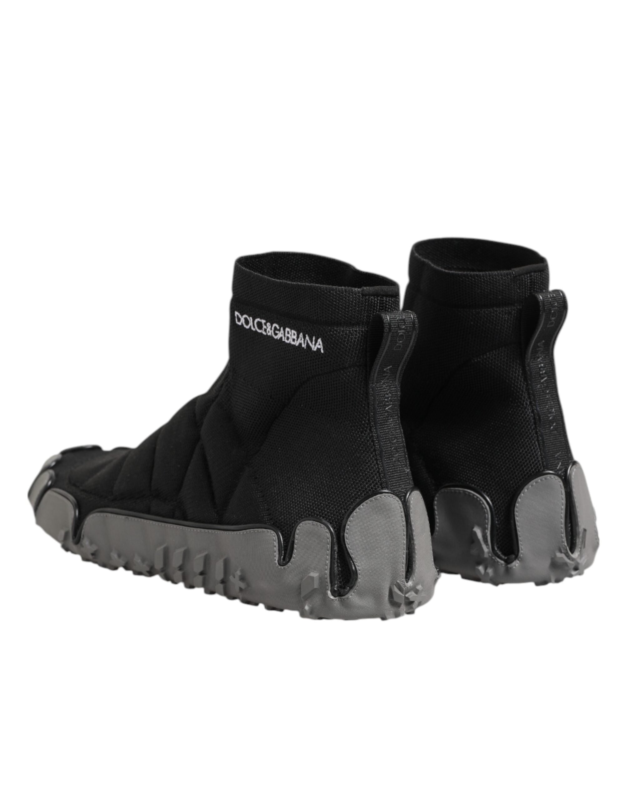 Dolce & Gabbana Black Slip On Ankle Sock Sneakers Shoes
