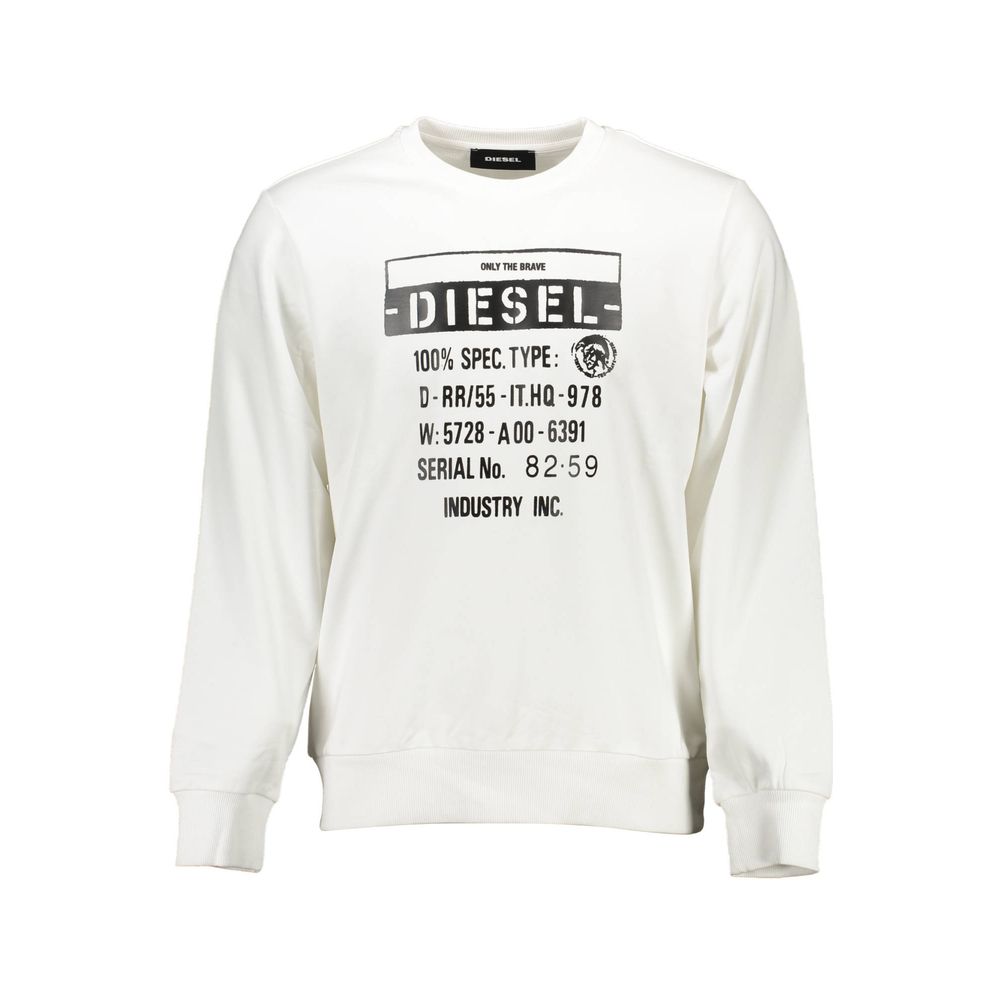 Diesel Weißer Baumwollpullover