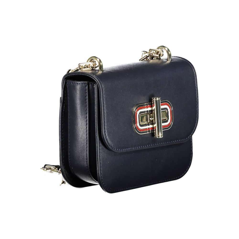 Geantă de mână Tommy Hilfiger albastră din piele