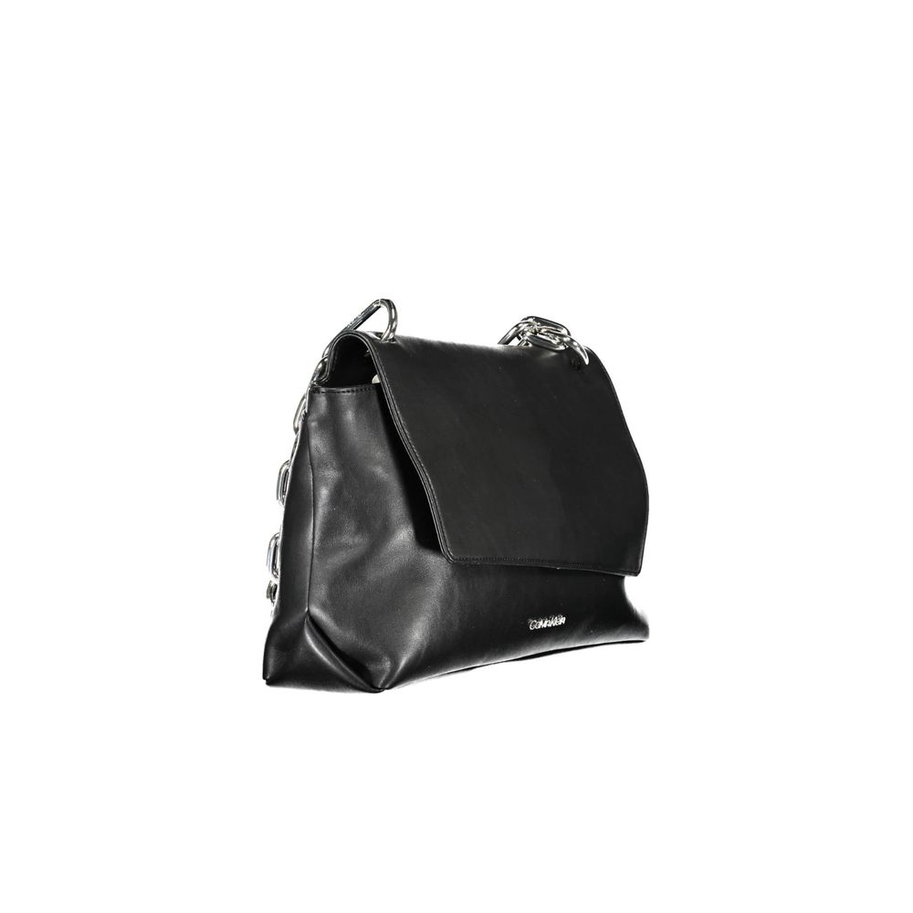 Geantă de mână Calvin Klein neagră din polietilenă