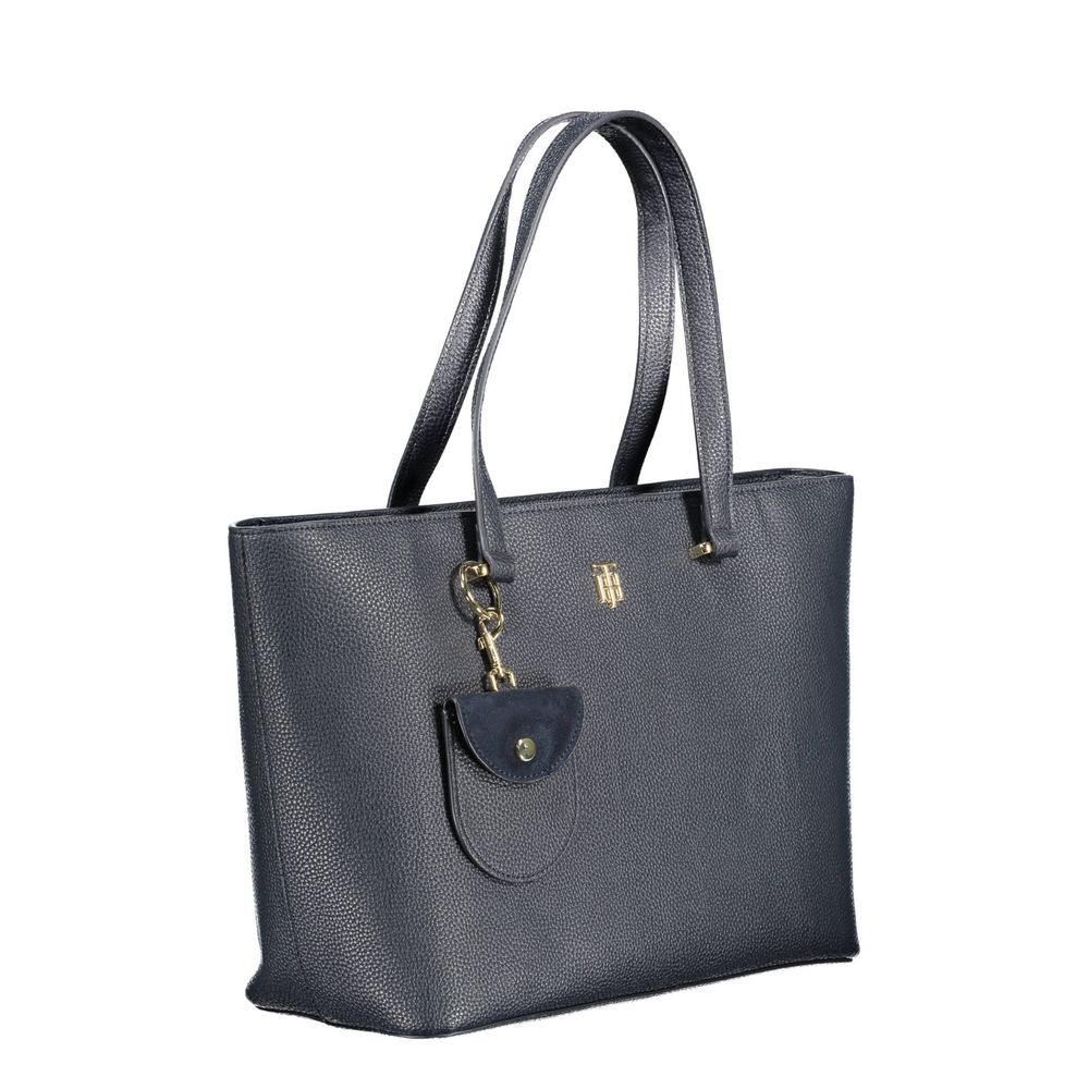 Geantă de mână Tommy Hilfiger albastră din polietilenă