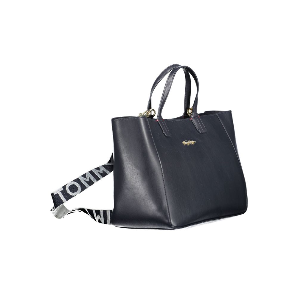 Geantă de mână Tommy Hilfiger albastră din polietilenă