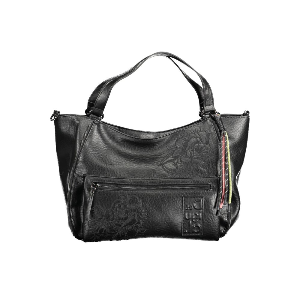 Desigual Schwarze Polyethylen-Handtasche
