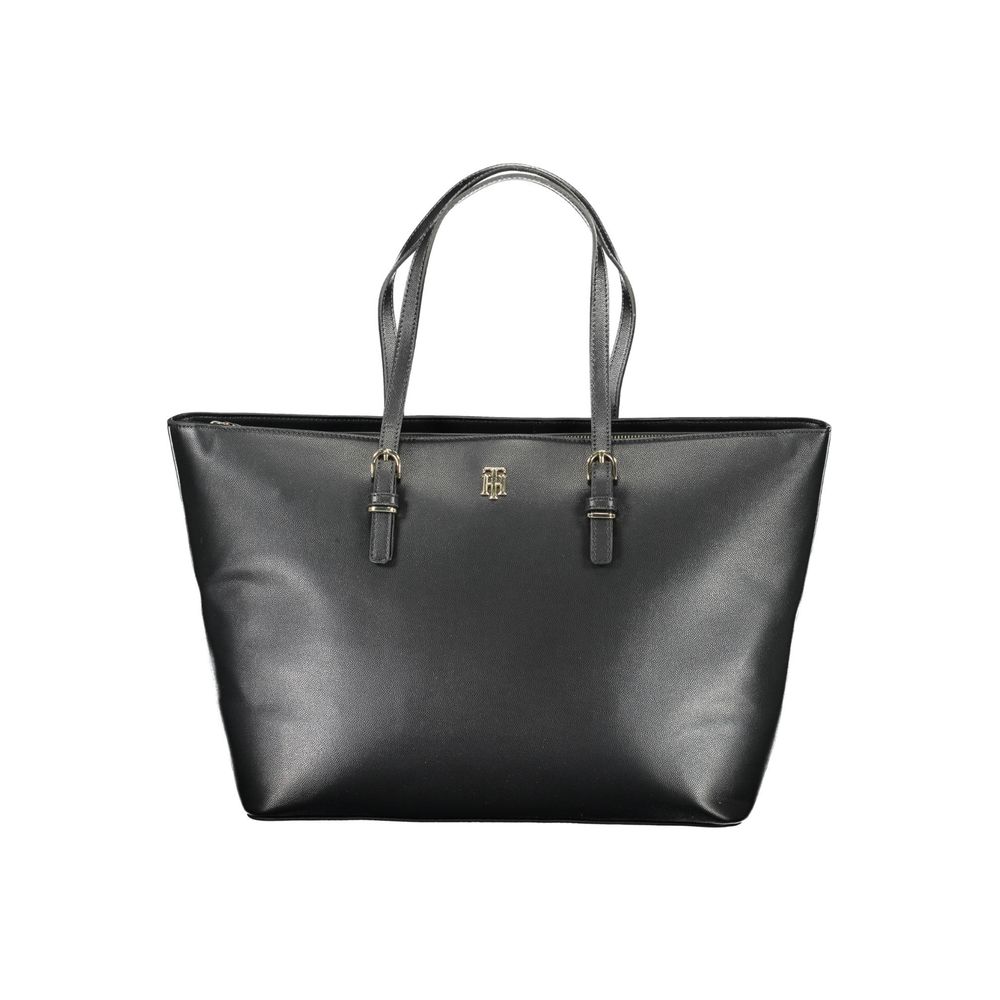 Tommy Hilfiger – Schwarze Handtasche aus Polyethylen