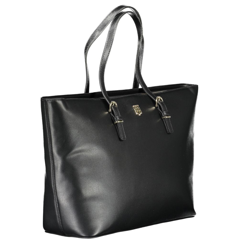 Tommy Hilfiger – Schwarze Handtasche aus Polyethylen