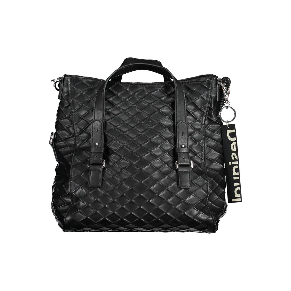 Desigual Schwarze Polyethylen-Handtasche