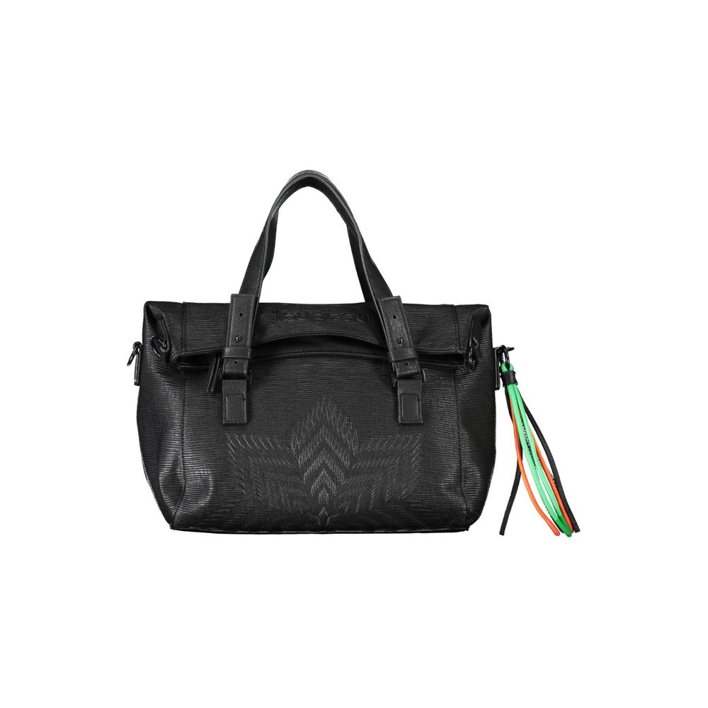 Desigual Schwarze Polyethylen-Handtasche
