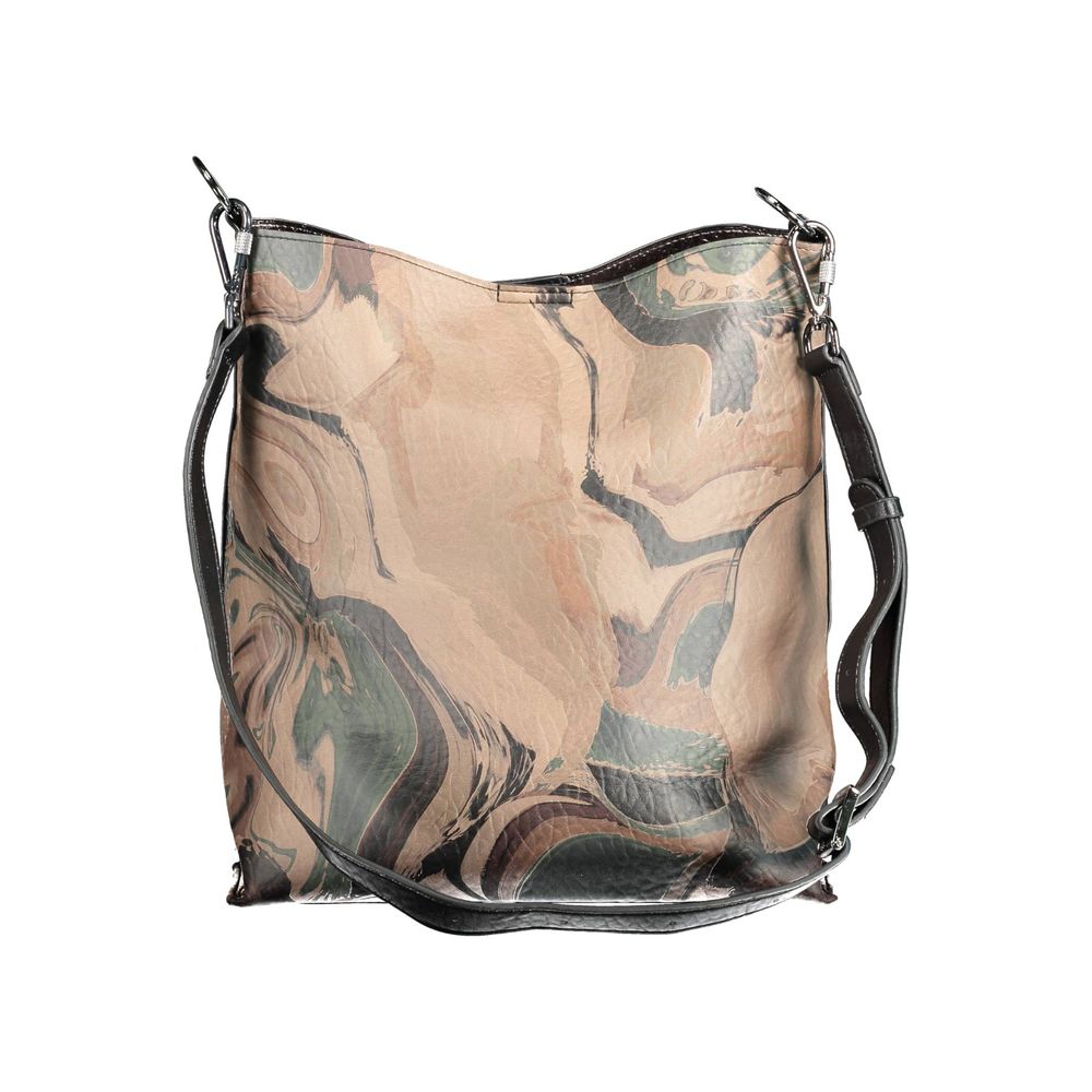 Desigual Braune Polyethylen-Handtasche
