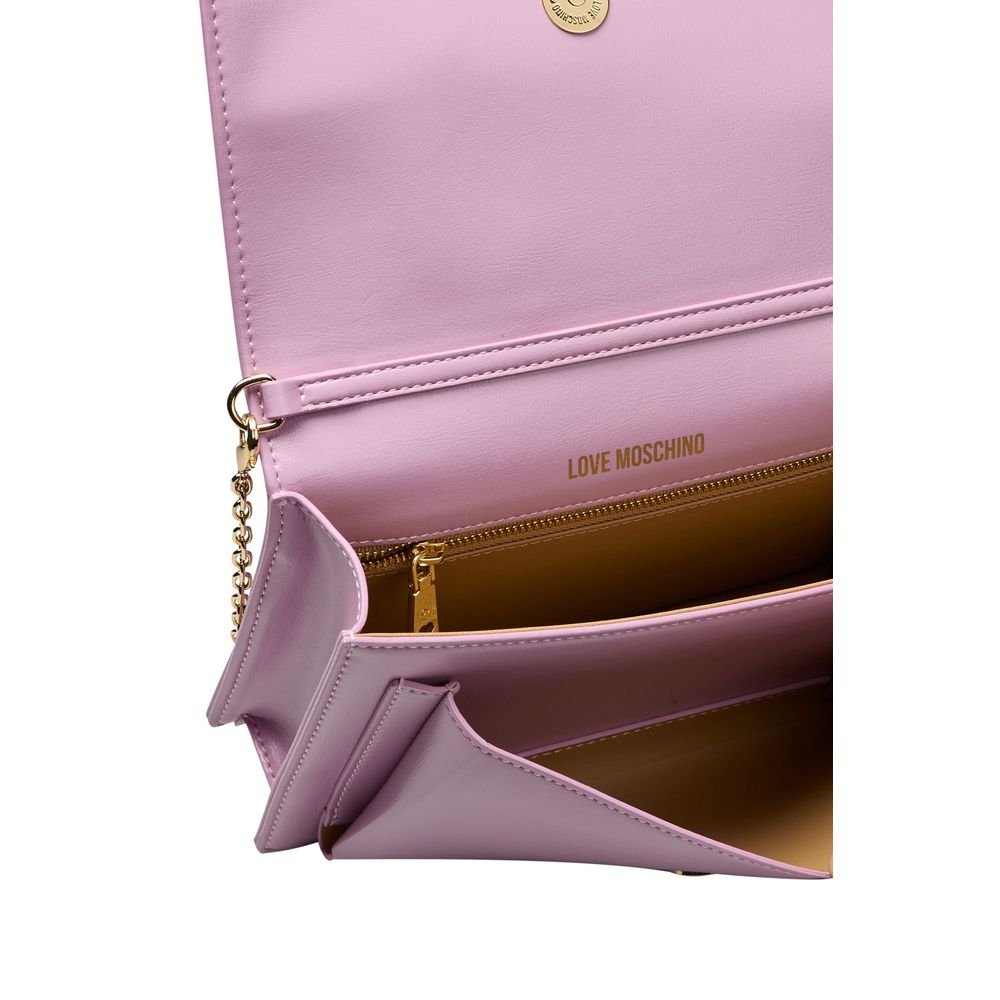 Love Moschino Lila Polyethylen Damen Umhängetasche