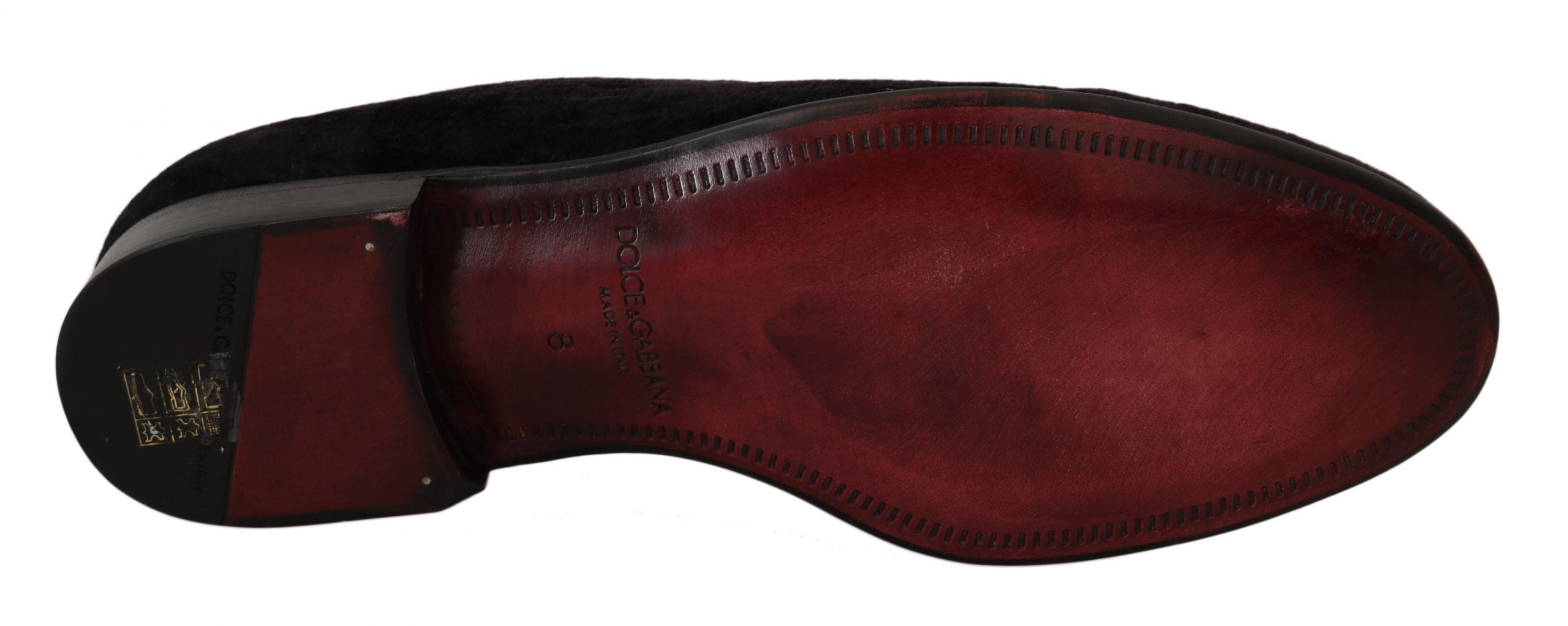 Dolce & Gabbana Elegante schwarze Loafer mit goldener Kronenstickerei