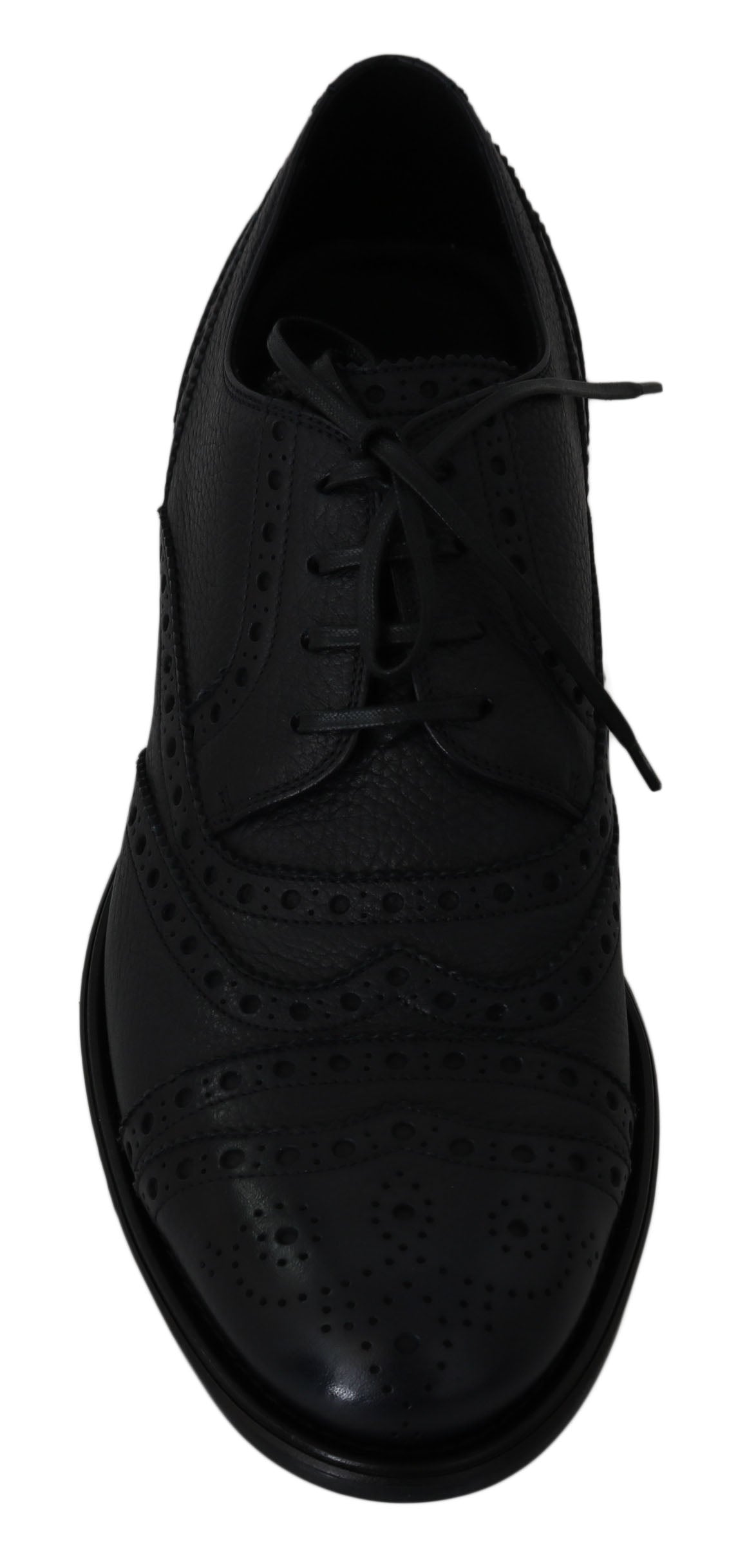 Dolce & Gabbana – Elegante dunkelblaue Derby-Schuhe mit Flügelkappe