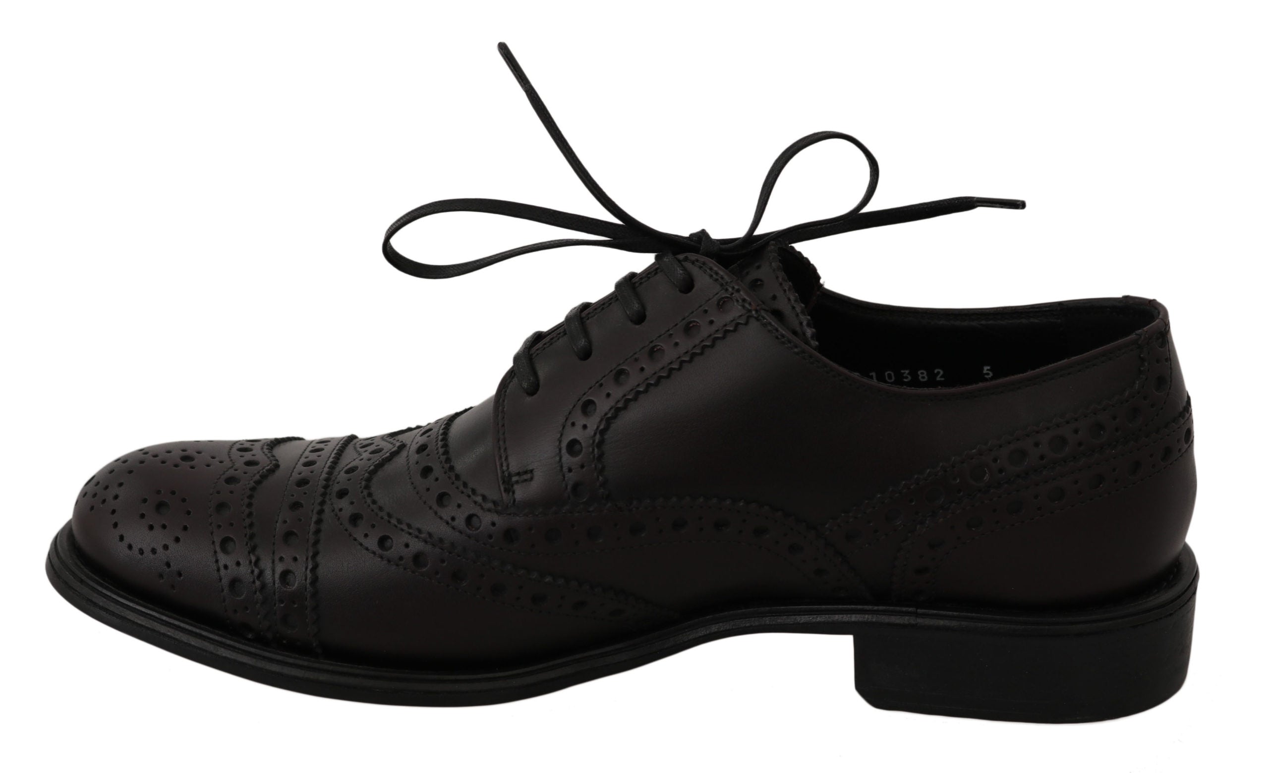 Dolce & Gabbana – Elegante Derby-Schuhe mit Flügelkappe in Bordeaux