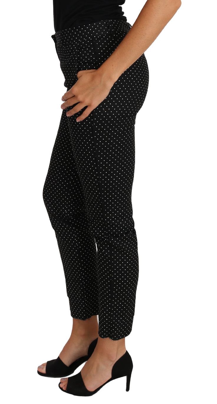 Dolce & Gabbana Elegante, gepunktete Cropped-Hose