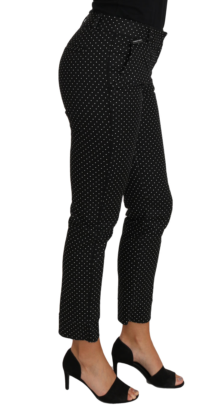 Dolce & Gabbana Elegante, gepunktete Cropped-Hose