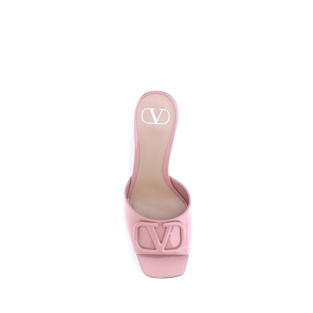 Valentino Garavani Multicolor Calf Leather Bos Taurus Flat Sandals