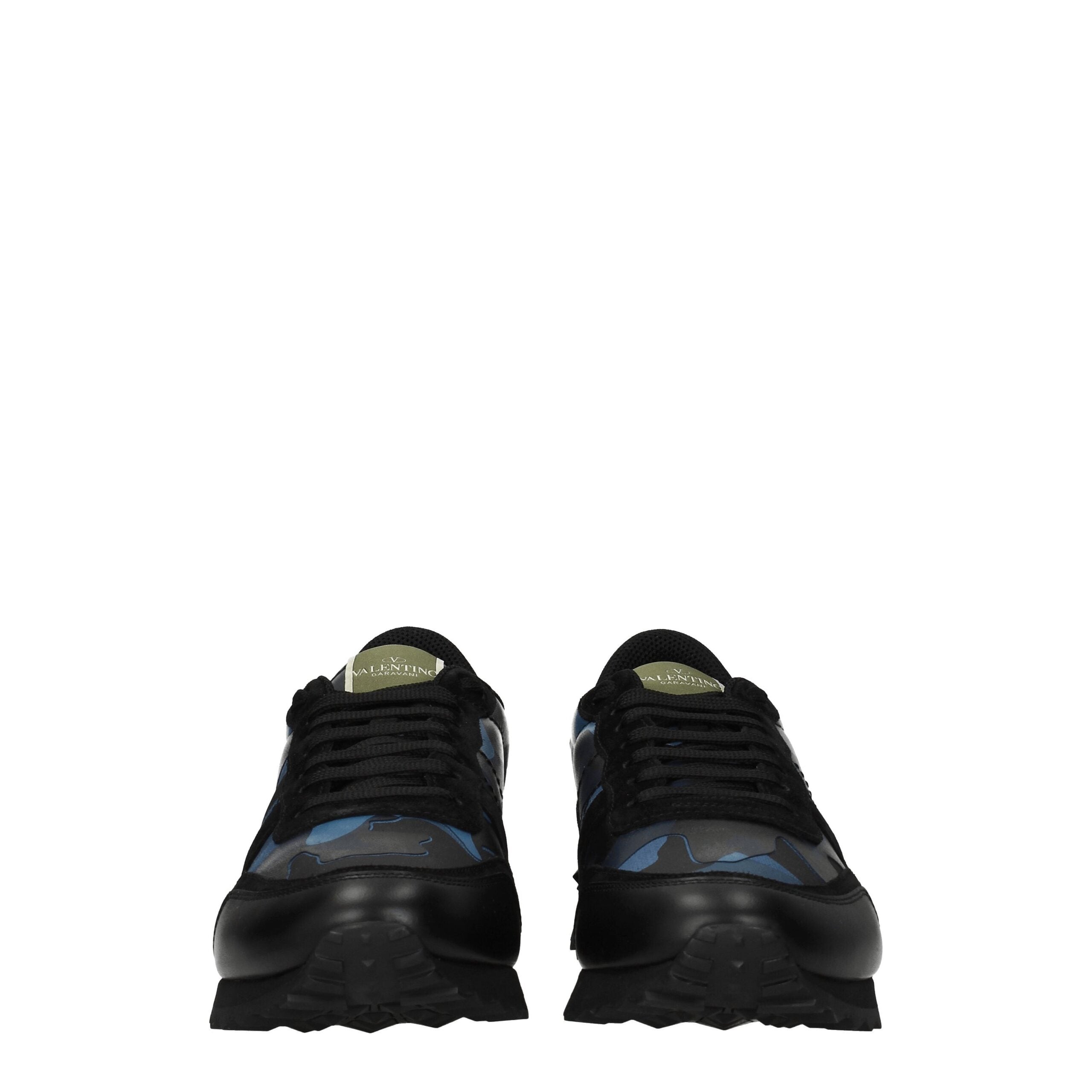 Valentino Garavani Blue Leather Low Tops