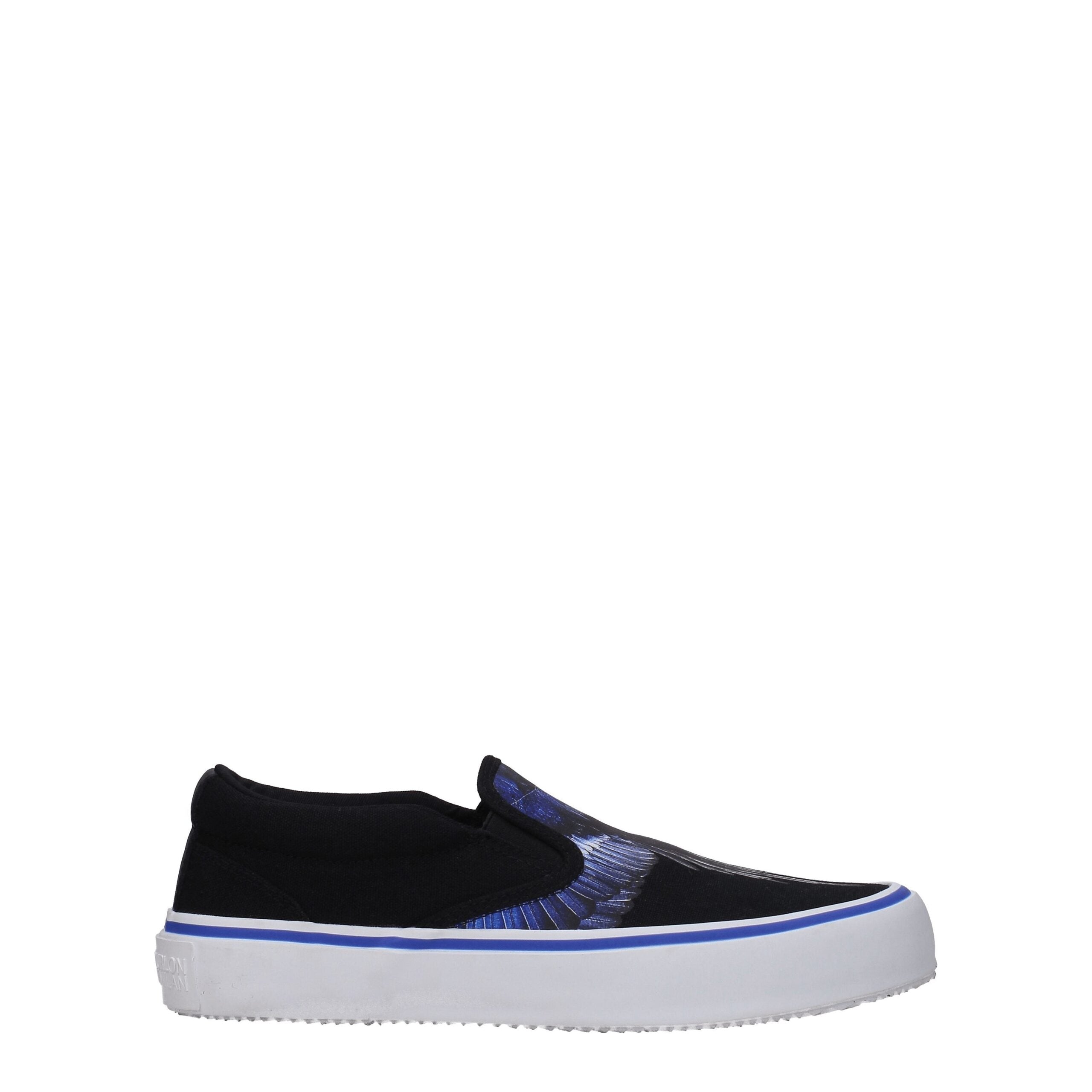 Marcelo Burlon Black Fabric Slip-On Loafers