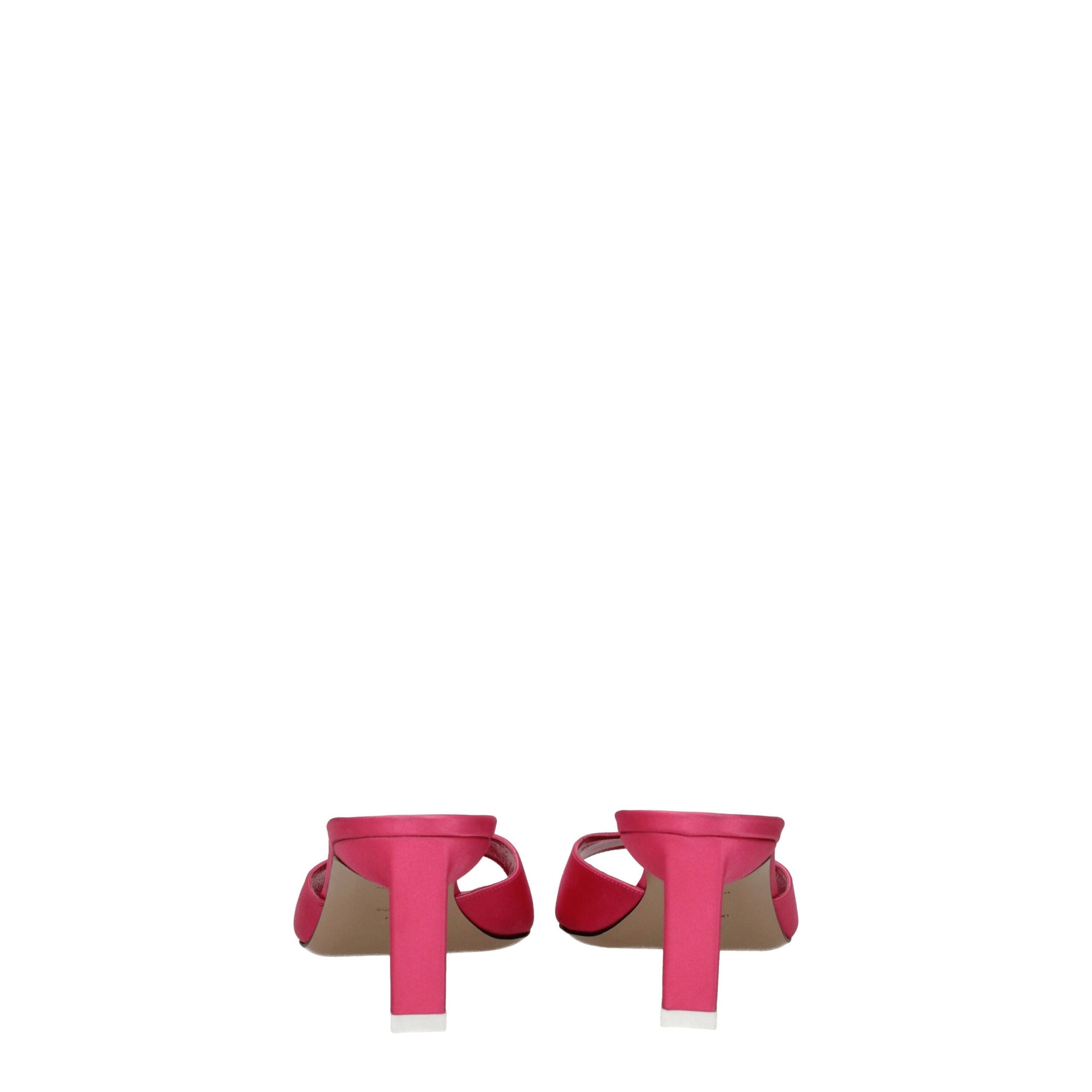 The Attico Pink Fabric Flat Sandals