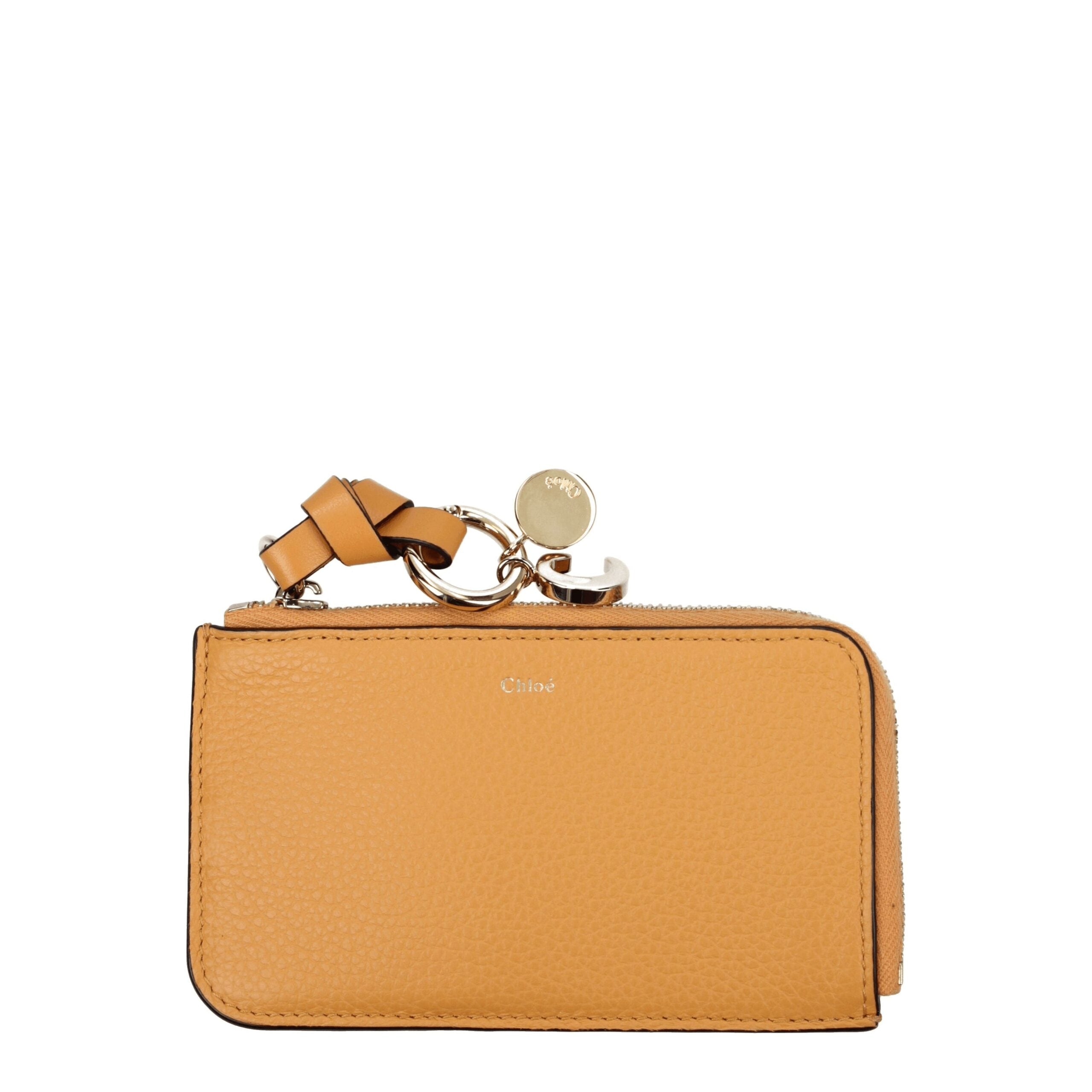 Chloé Orange Leather Wallets