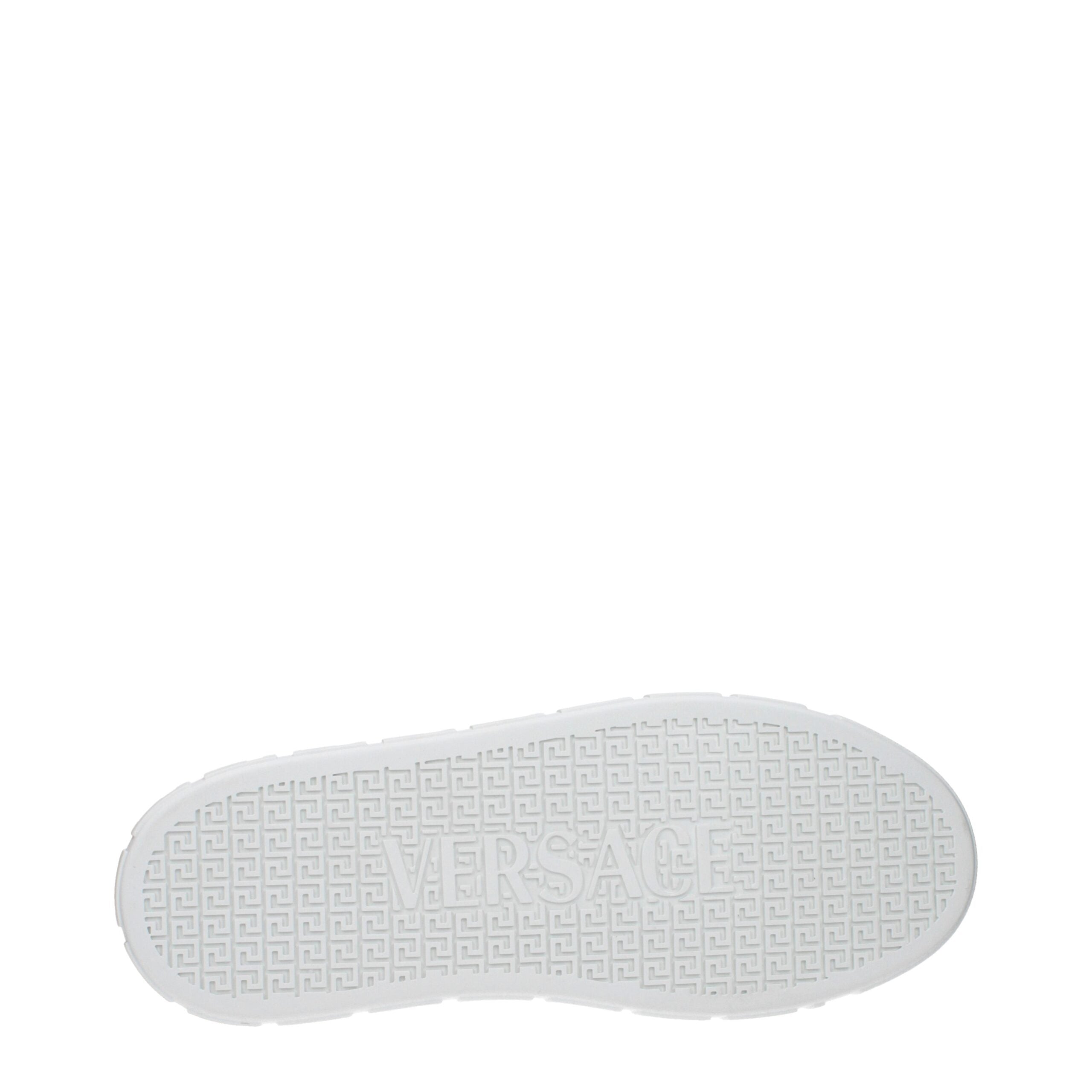 Versace White Leather Low Tops