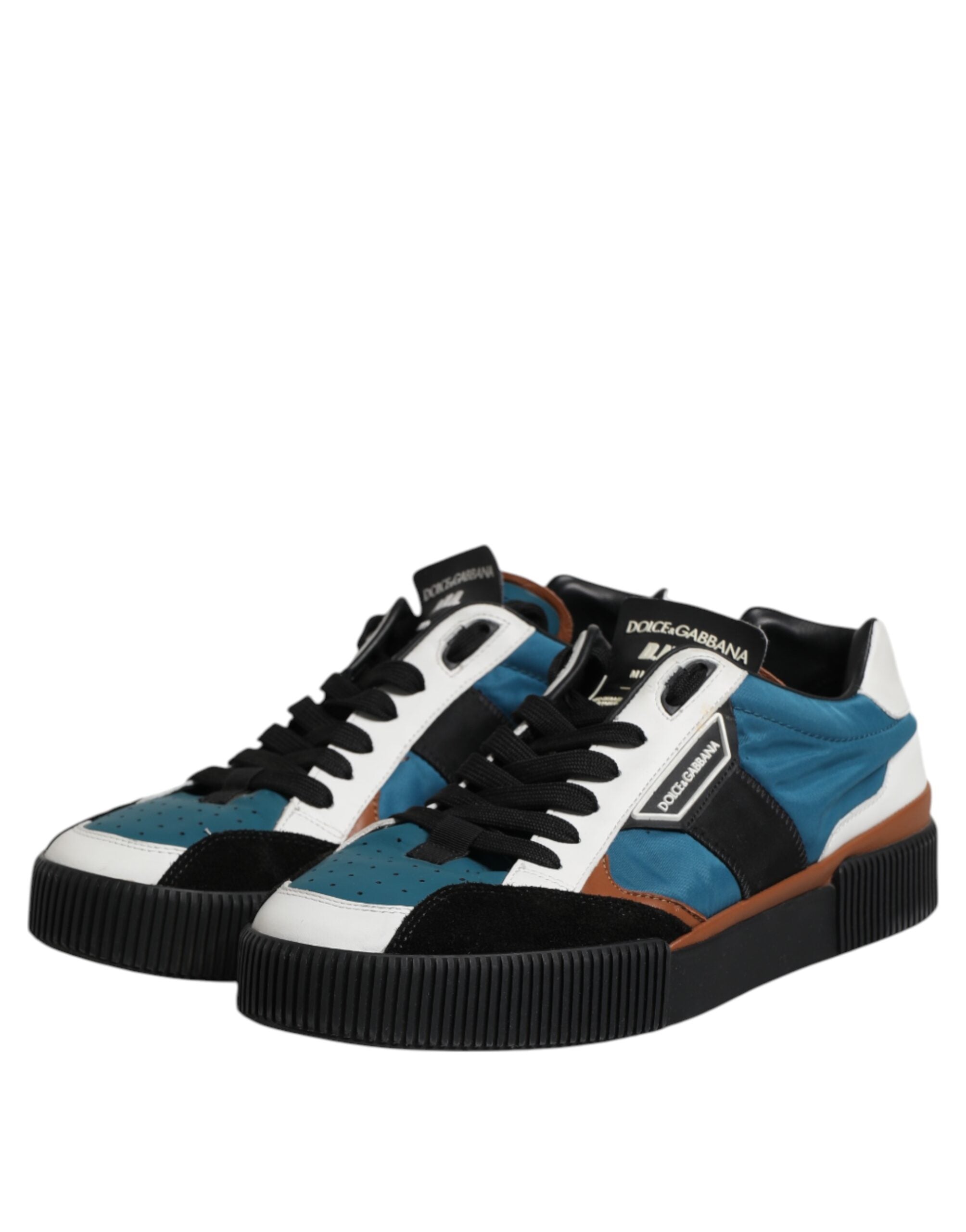 Dolce & Gabbana Multicolor Lace Up Low Top Sneakers Shoes