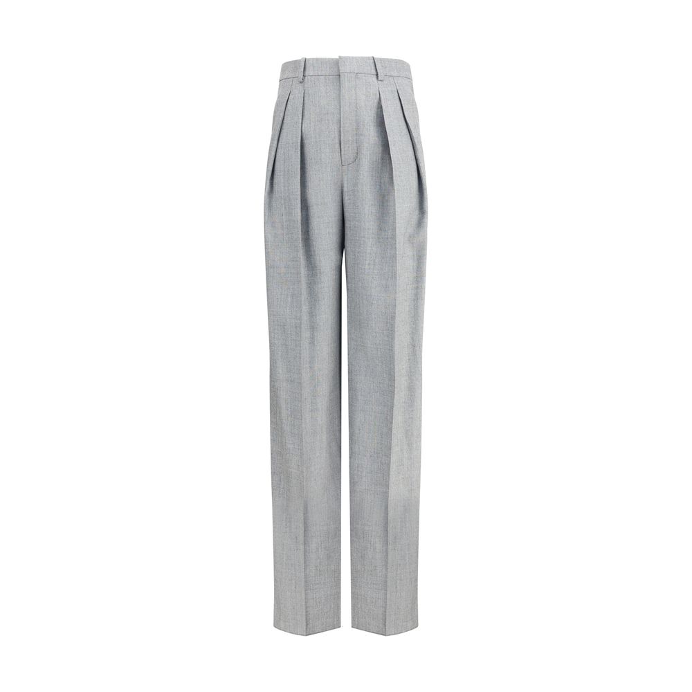 Saint Laurent Wollhose mit weitem Bein