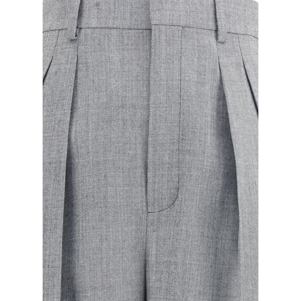 Saint Laurent Wollhose mit weitem Bein