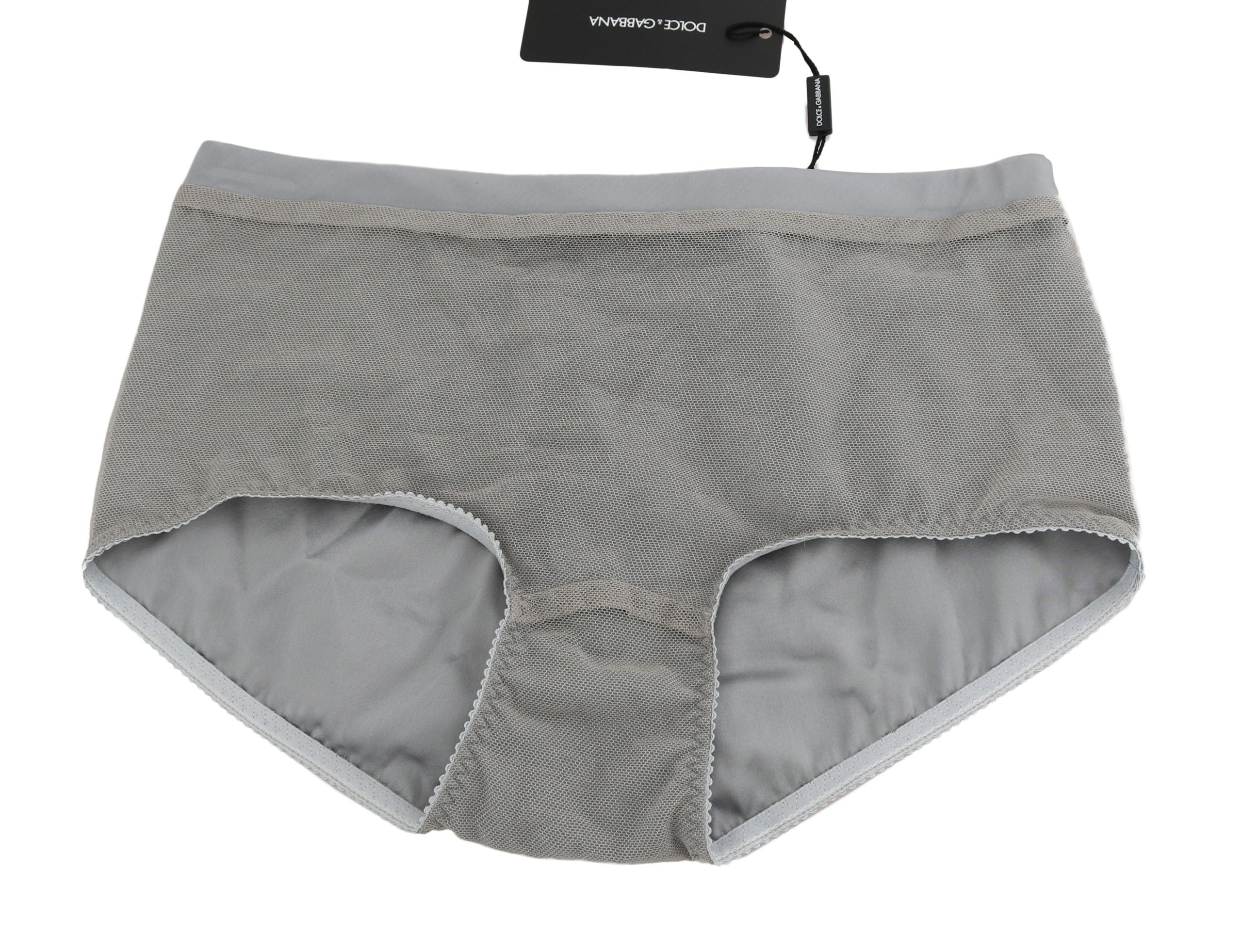 Dolce & Gabbana – Schimmernde silberne Unterwäsche aus Stretch-Baumwolle