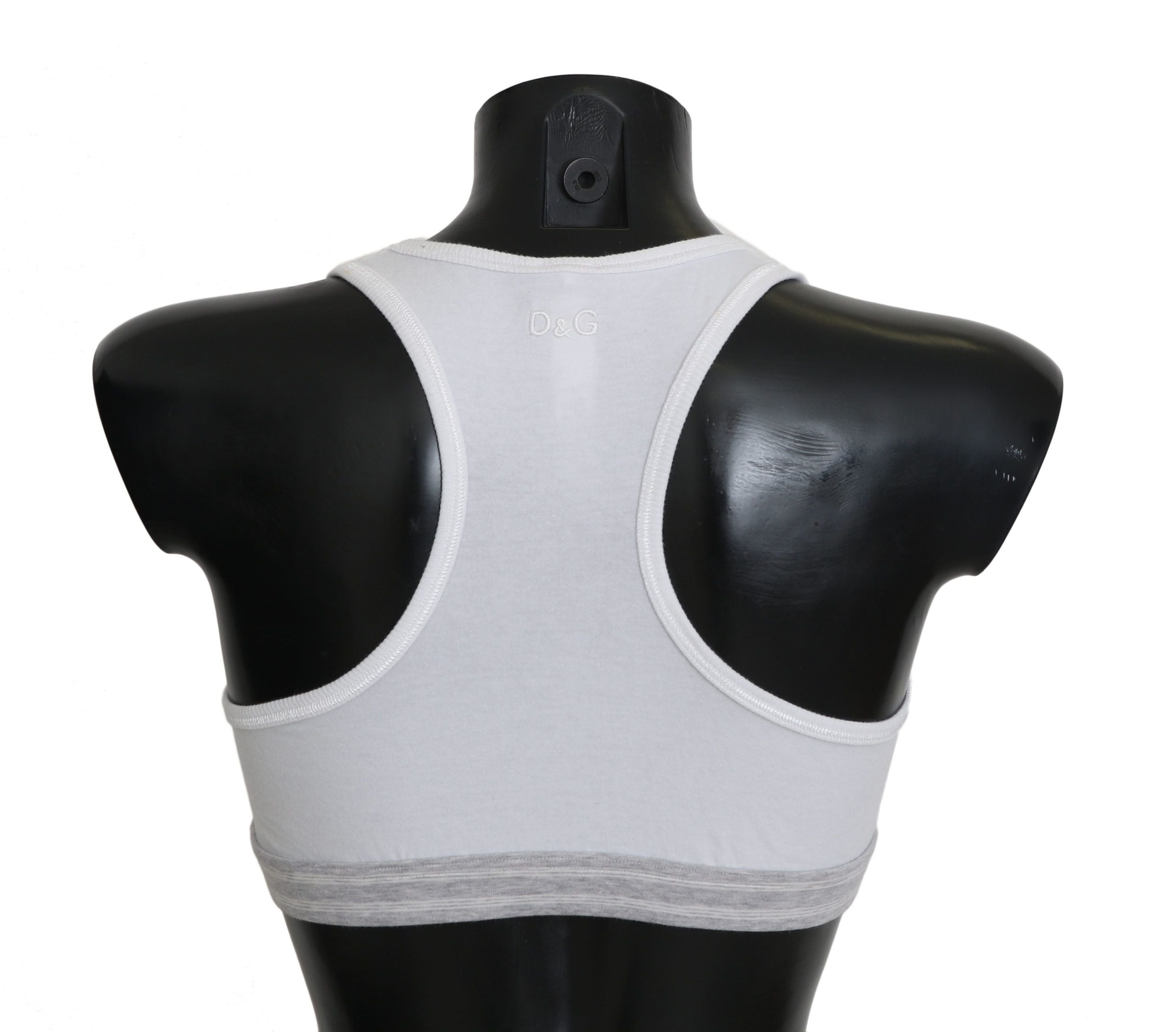 Dolce & Gabbana Eleganter weißer Stretch-Sport-BH
