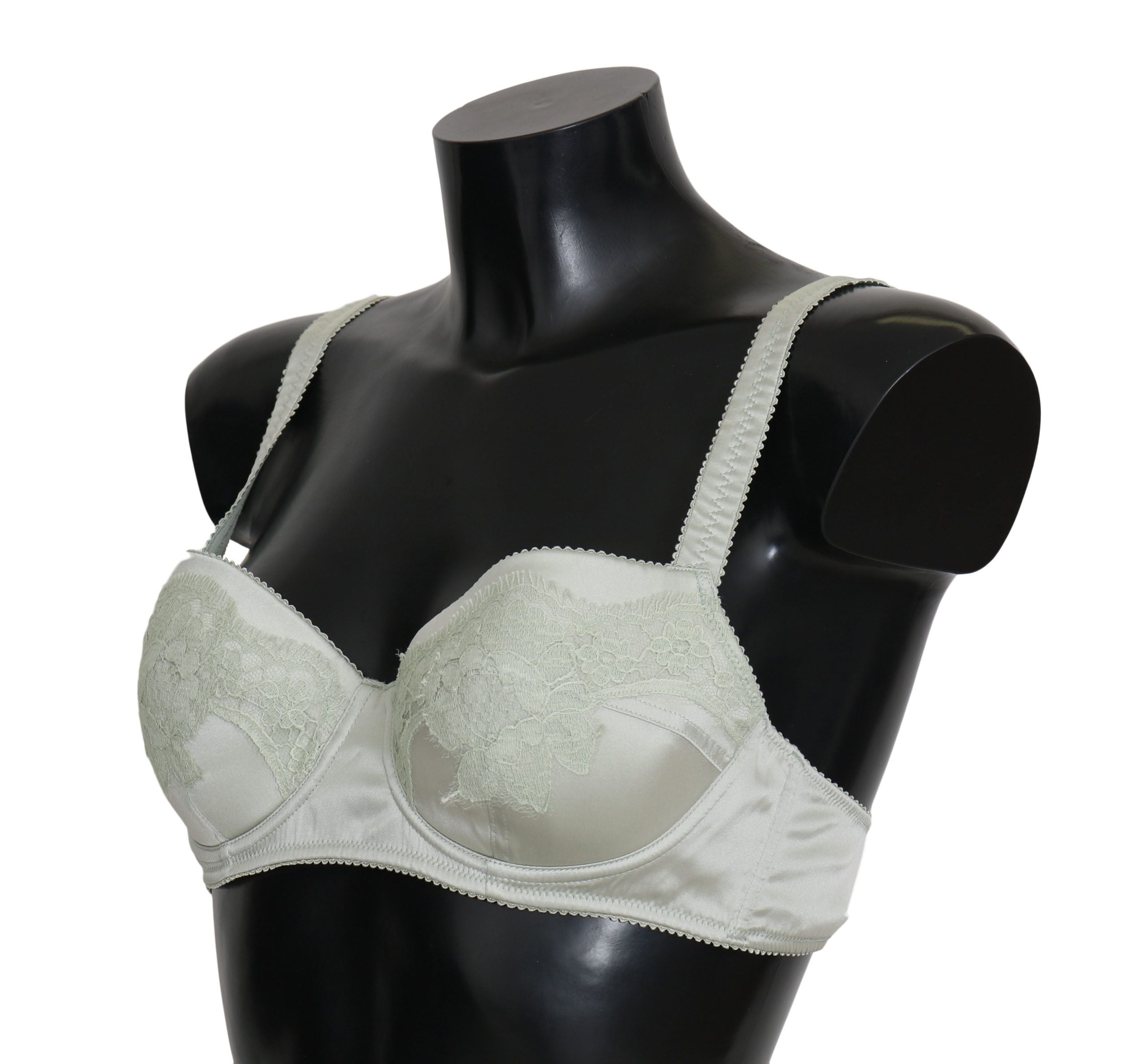 Dolce & Gabbana Eleganter Seiden-BH mit floraler Spitze
