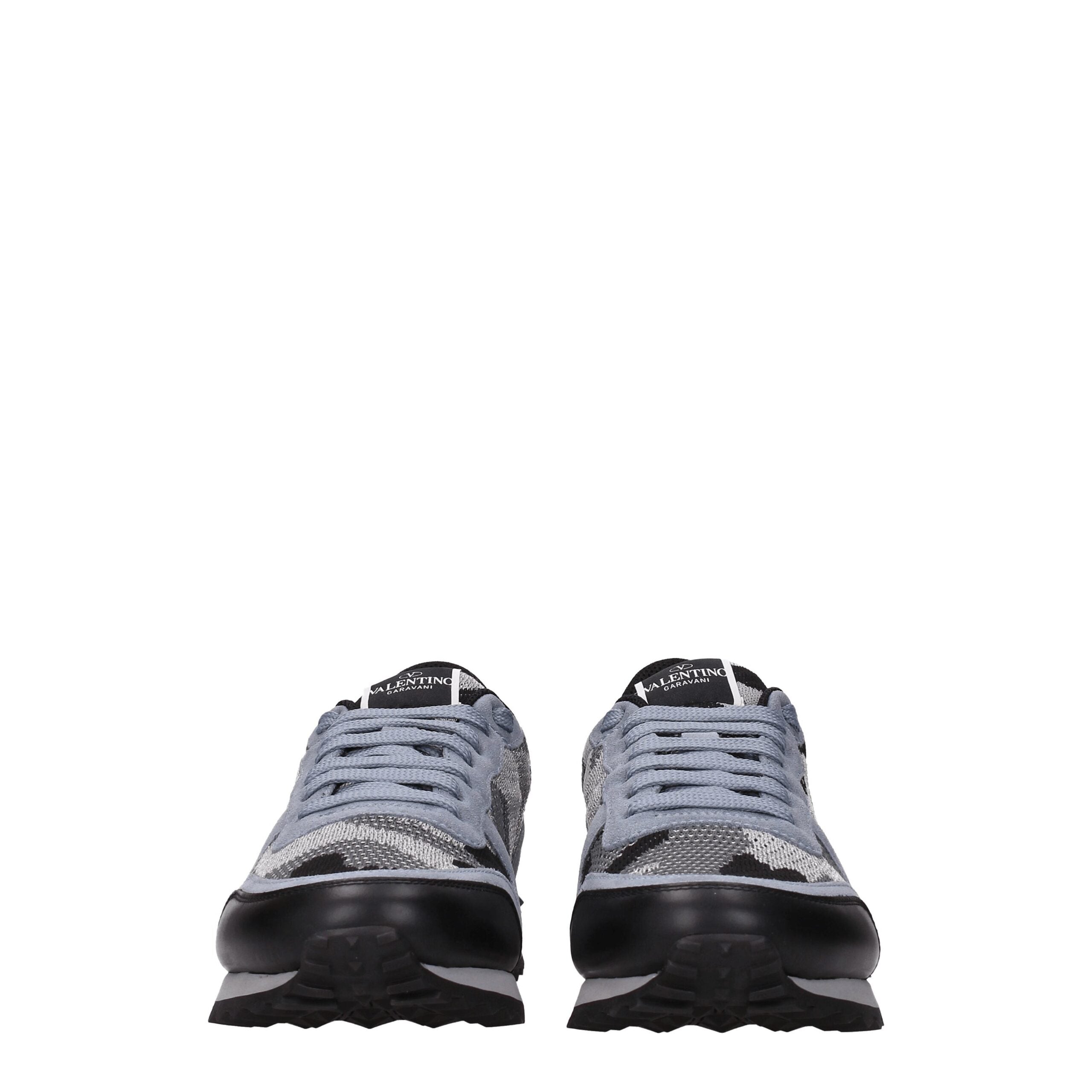 Valentino Garavani Gray Fabric Athletic Sneakers
