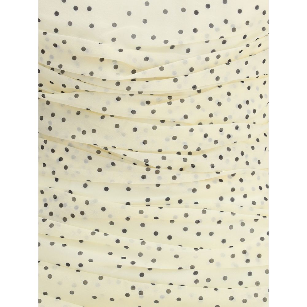 Magda Butrym Polka dot mini draped silk Dress