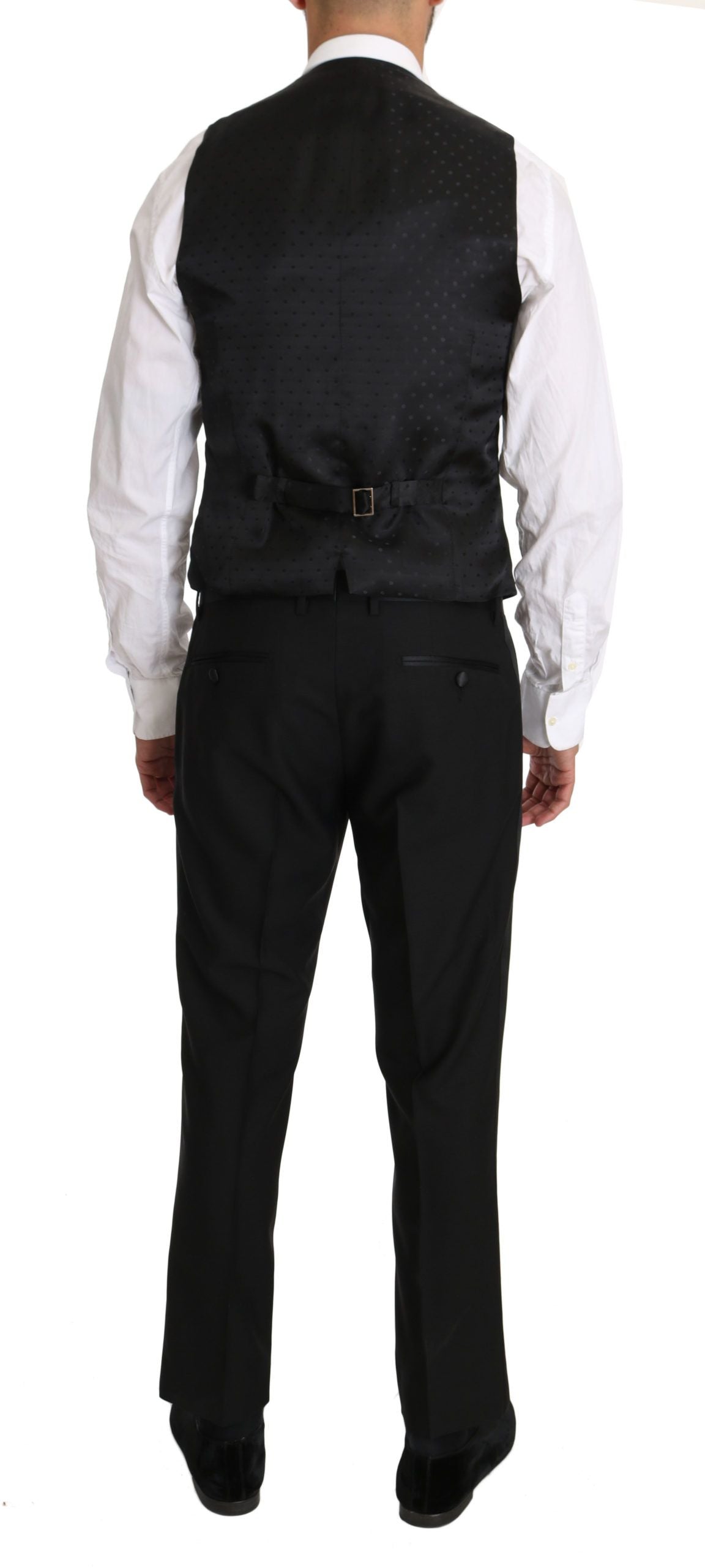 Vestă elegantă Dolce & Gabbana Sleek Black Slim Fit