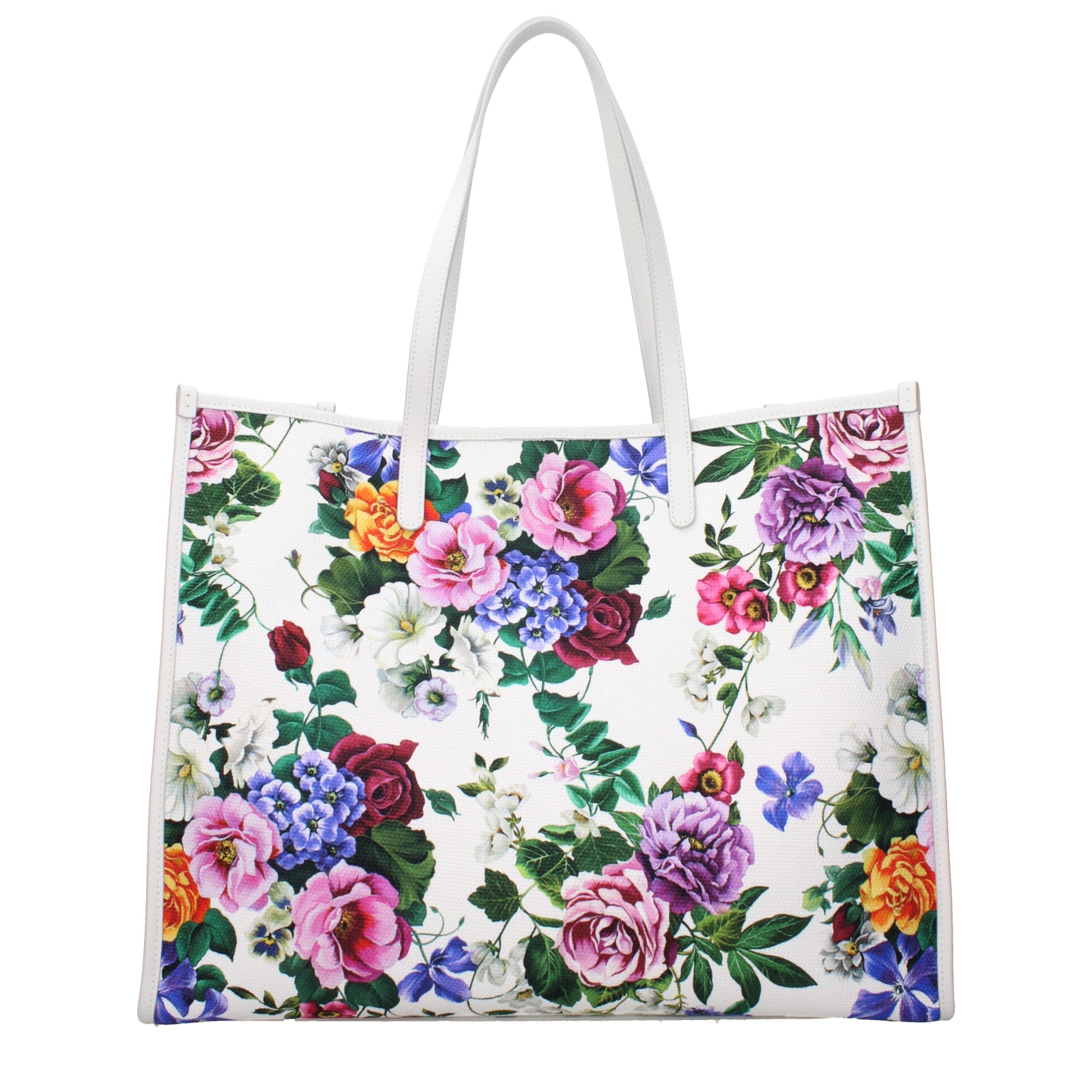 Dolce & Gabbana White Fabric Shoulder Bags