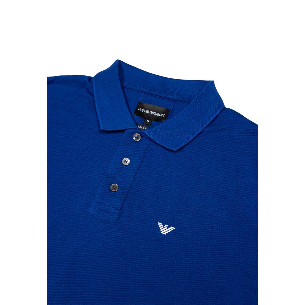 Emporio Armani Blue Cotton Polo Shirt