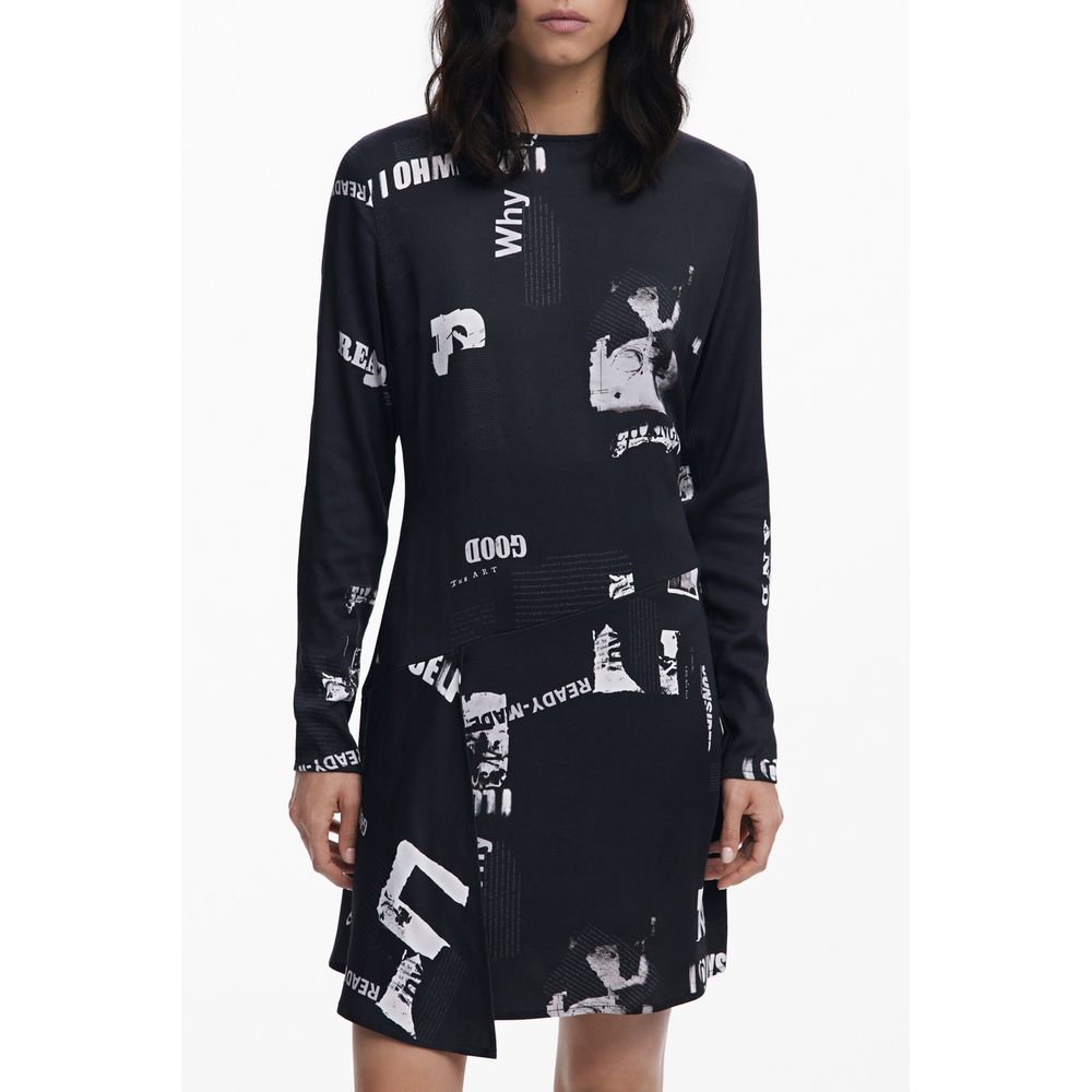 Desigual Black Elastane Dress