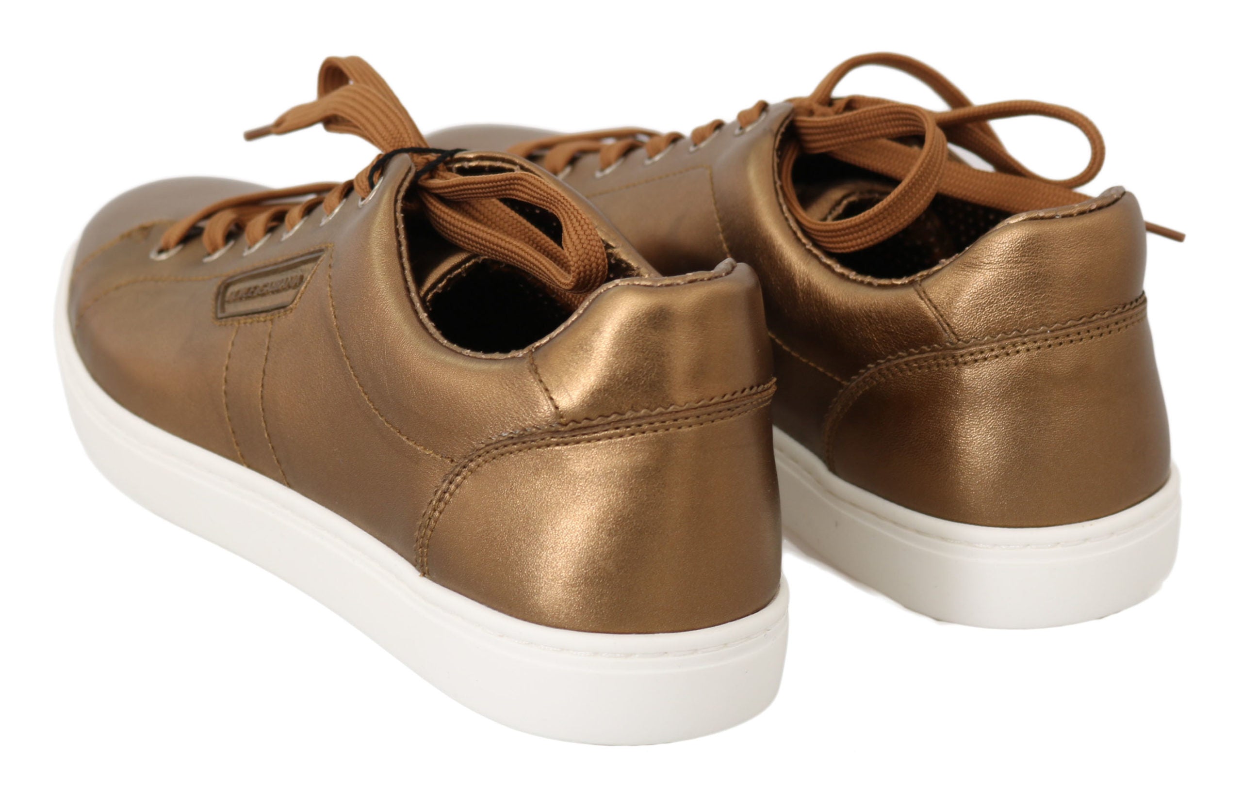 Dolce &amp; Gabbana Goldene Metallic-Leder-Sneaker