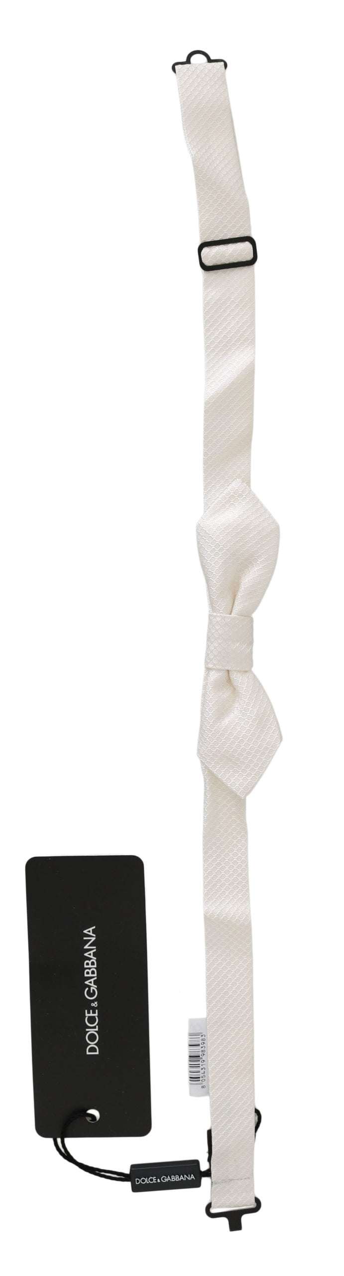 Dolce &amp; Gabbana Elegante weiße Seidenfliege