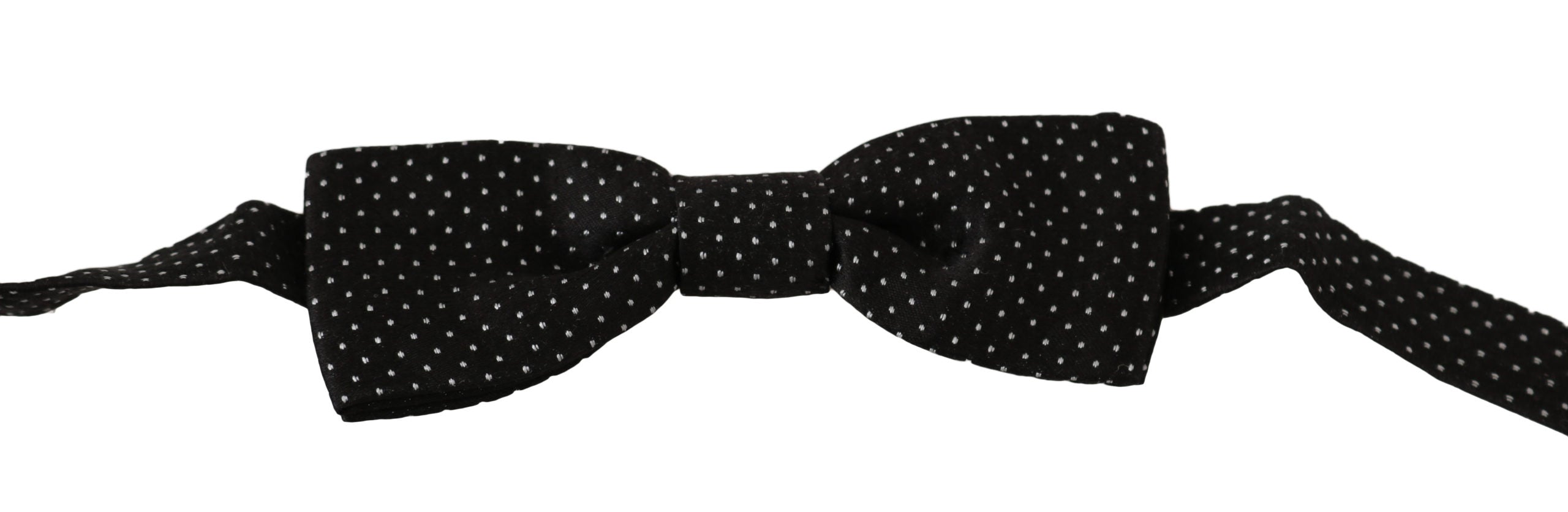 Dolce &amp; Gabbana – Elegante schwarze Seidenfliege mit Punkten