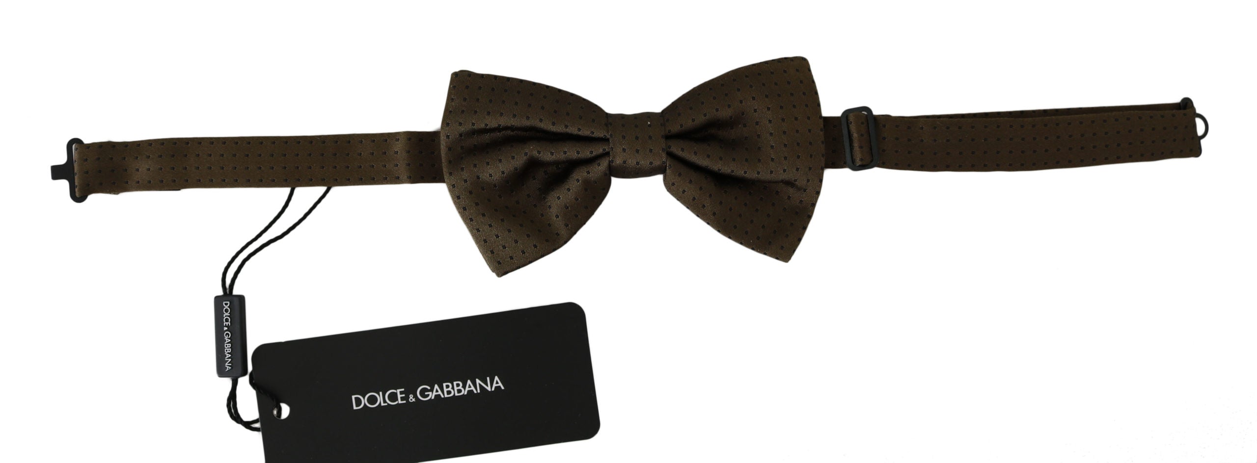Dolce &amp; Gabbana – Elegante braune Seidenfliege mit Punkten