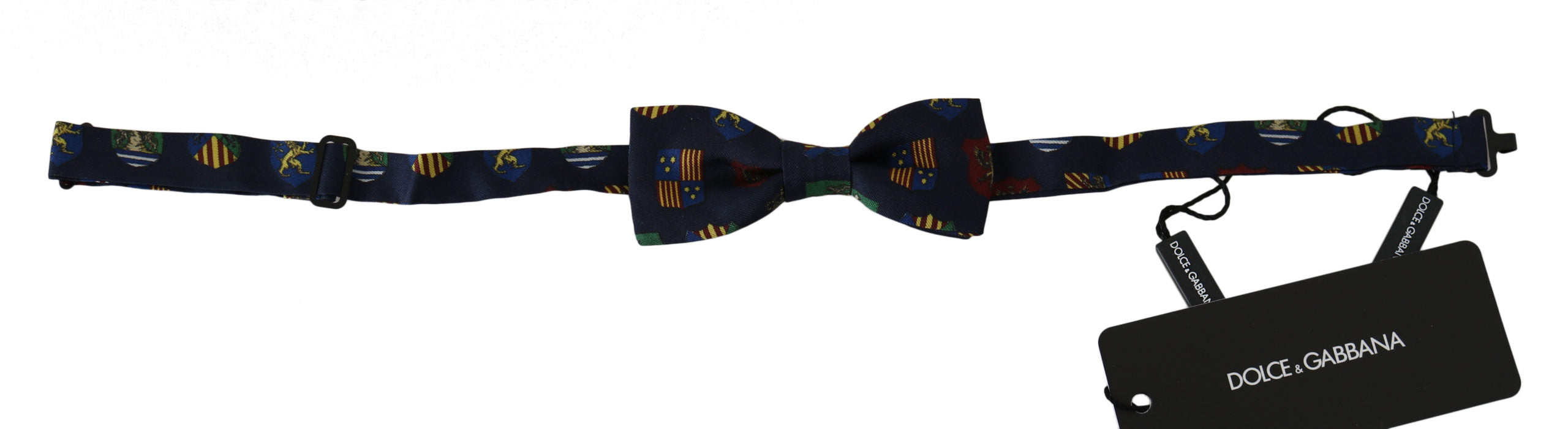 Dolce &amp; Gabbana – Exquisite Seidenfliege mit blauem Flaggen-Print