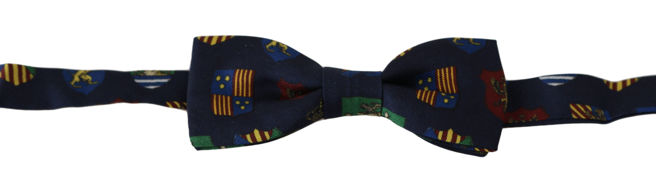 Dolce &amp; Gabbana – Exquisite Seidenfliege mit blauem Flaggen-Print