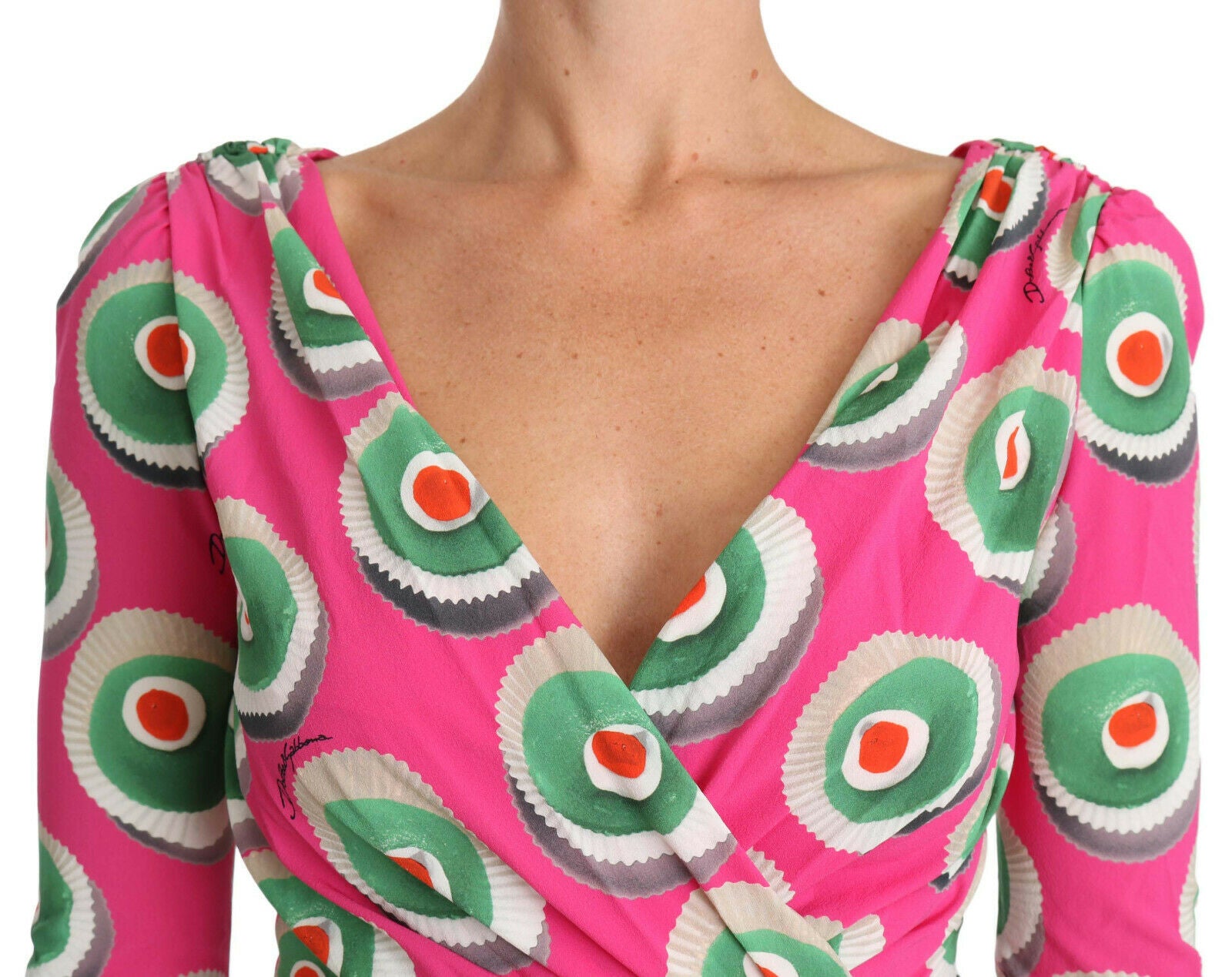 Dolce &amp; Gabbana Elegantes, figurbetontes Etuikleid aus rosa Seide