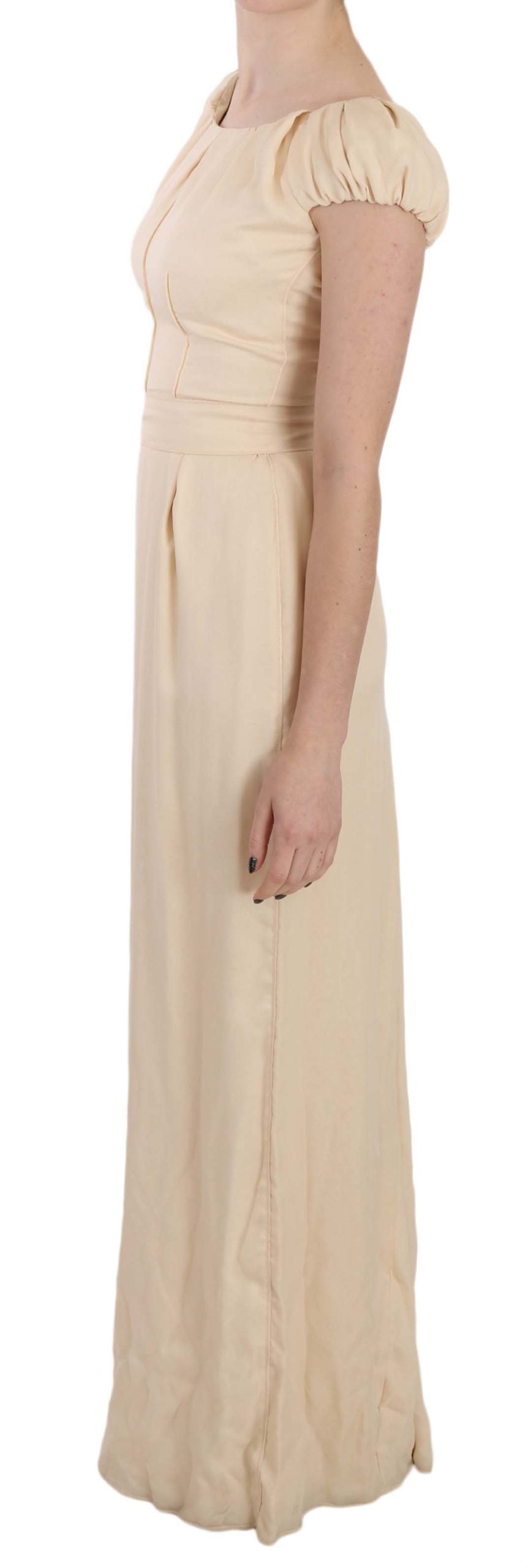 Dolce &amp; Gabbana Seiden-Säulenkleid mit Strumpfbandärmeln