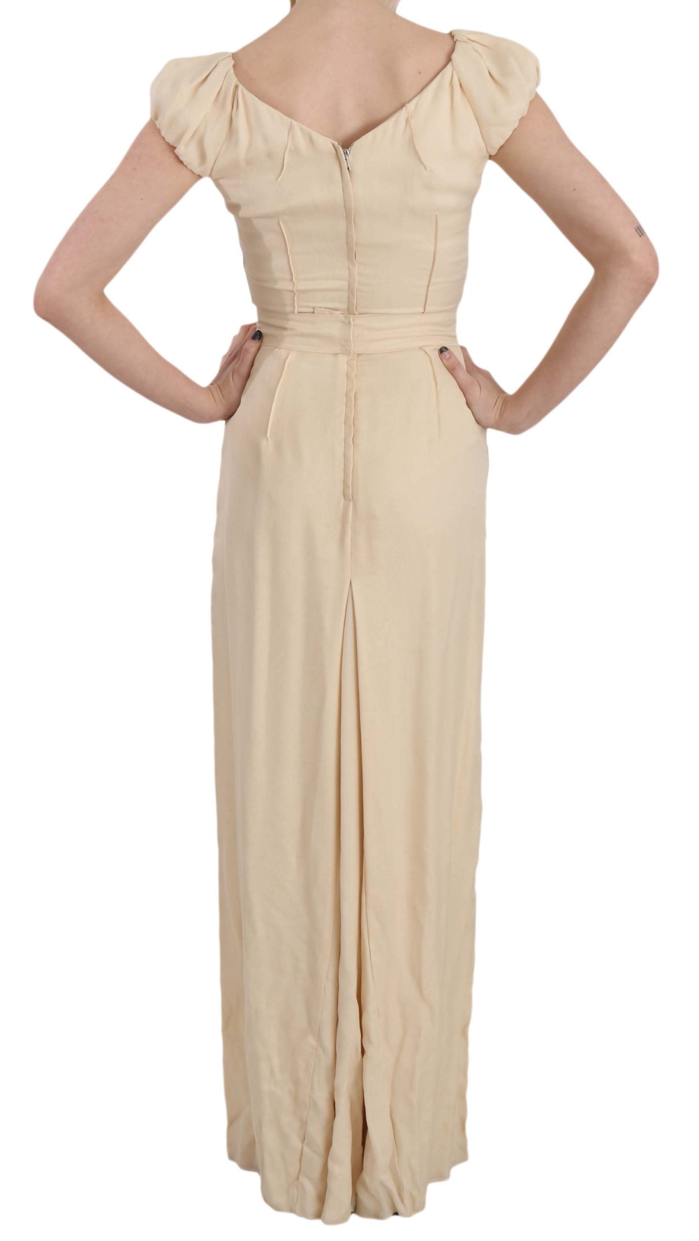 Rochie Dolce &amp; Gabbana din mătase cu mâneci jartieră