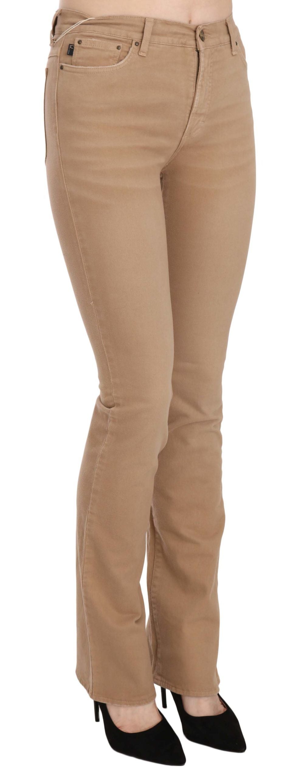 Just Cavalli Schicke, braune Skinny-Hose mit mittlerer Taille