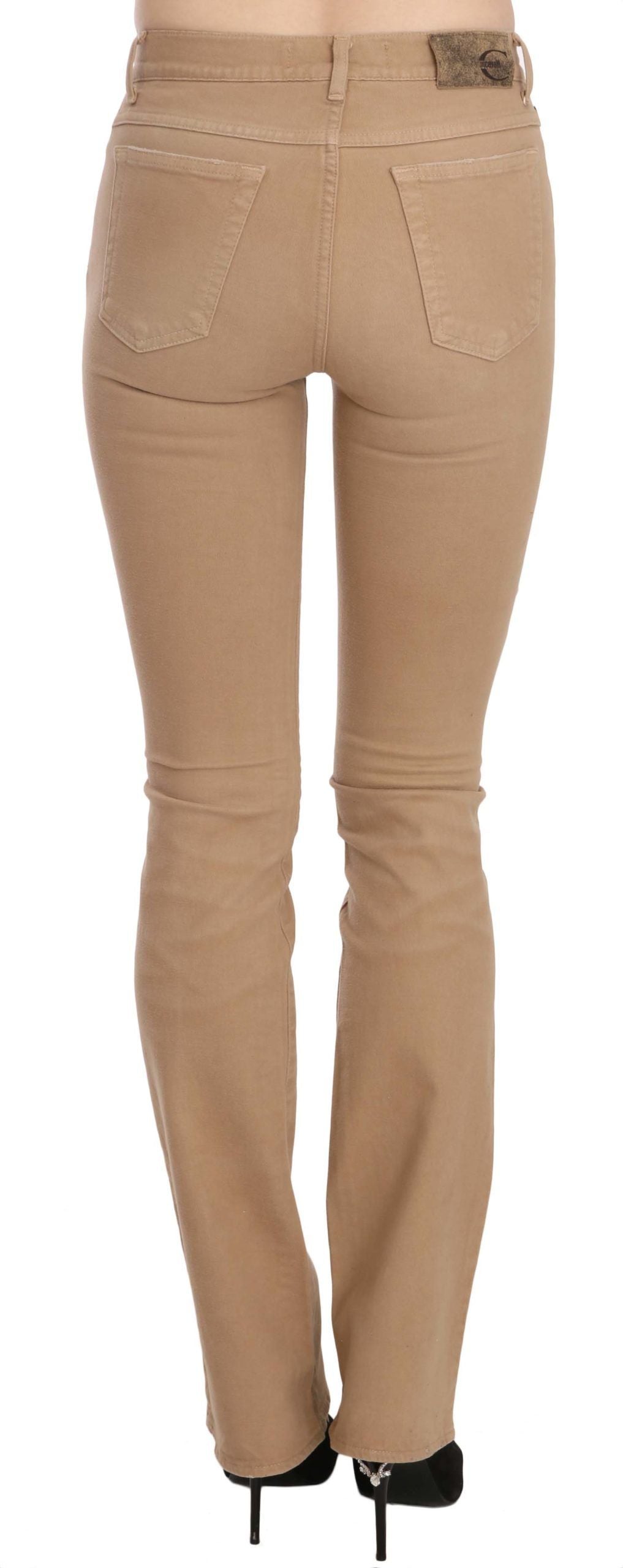 Just Cavalli Schicke, braune Skinny-Hose mit mittlerer Taille