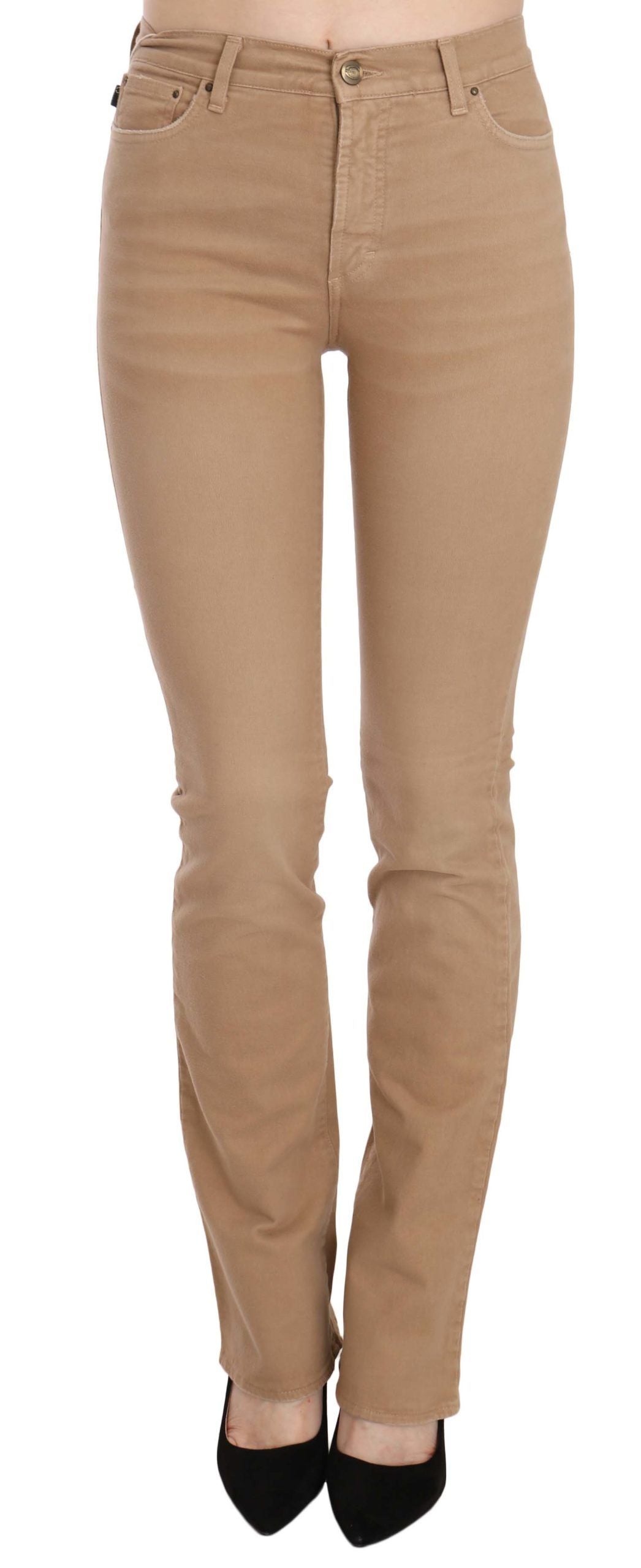 Just Cavalli Schicke, braune Skinny-Hose mit mittlerer Taille