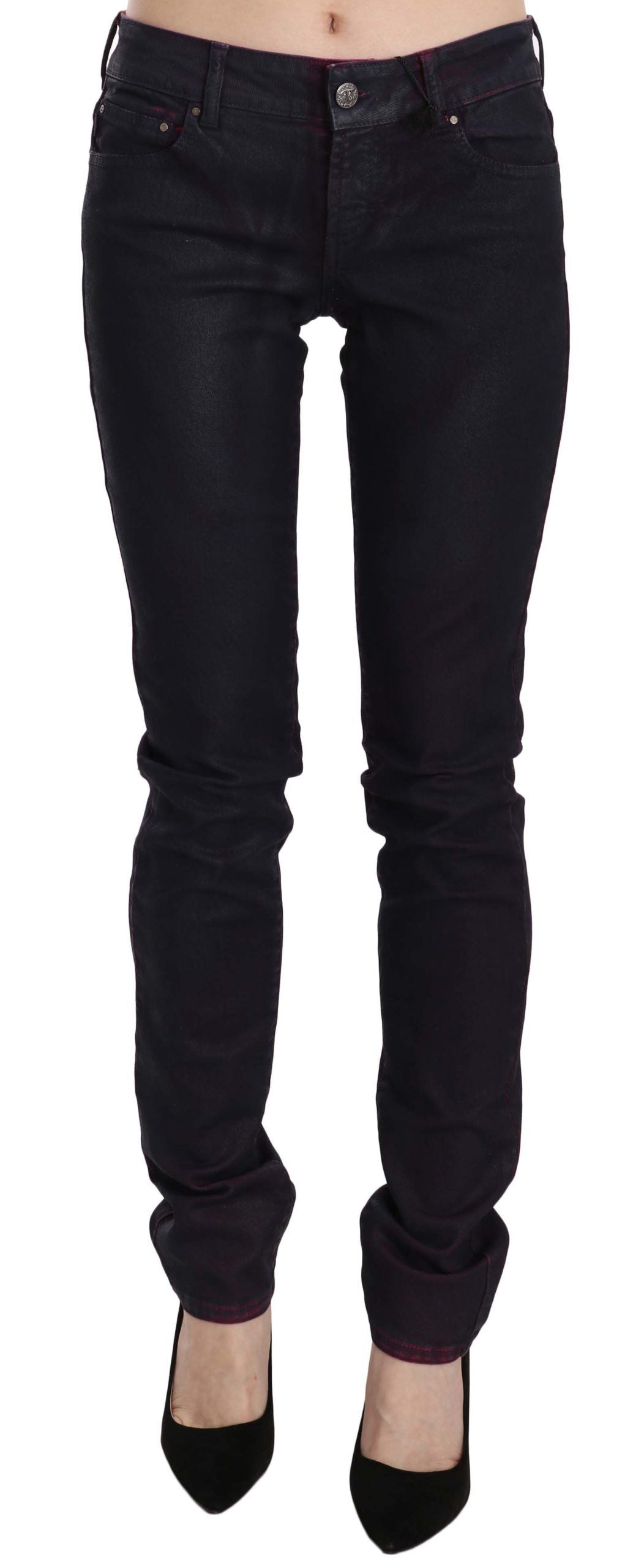 Just Cavalli Schicke, schwarze Skinny-Jeans mit niedriger Taille
